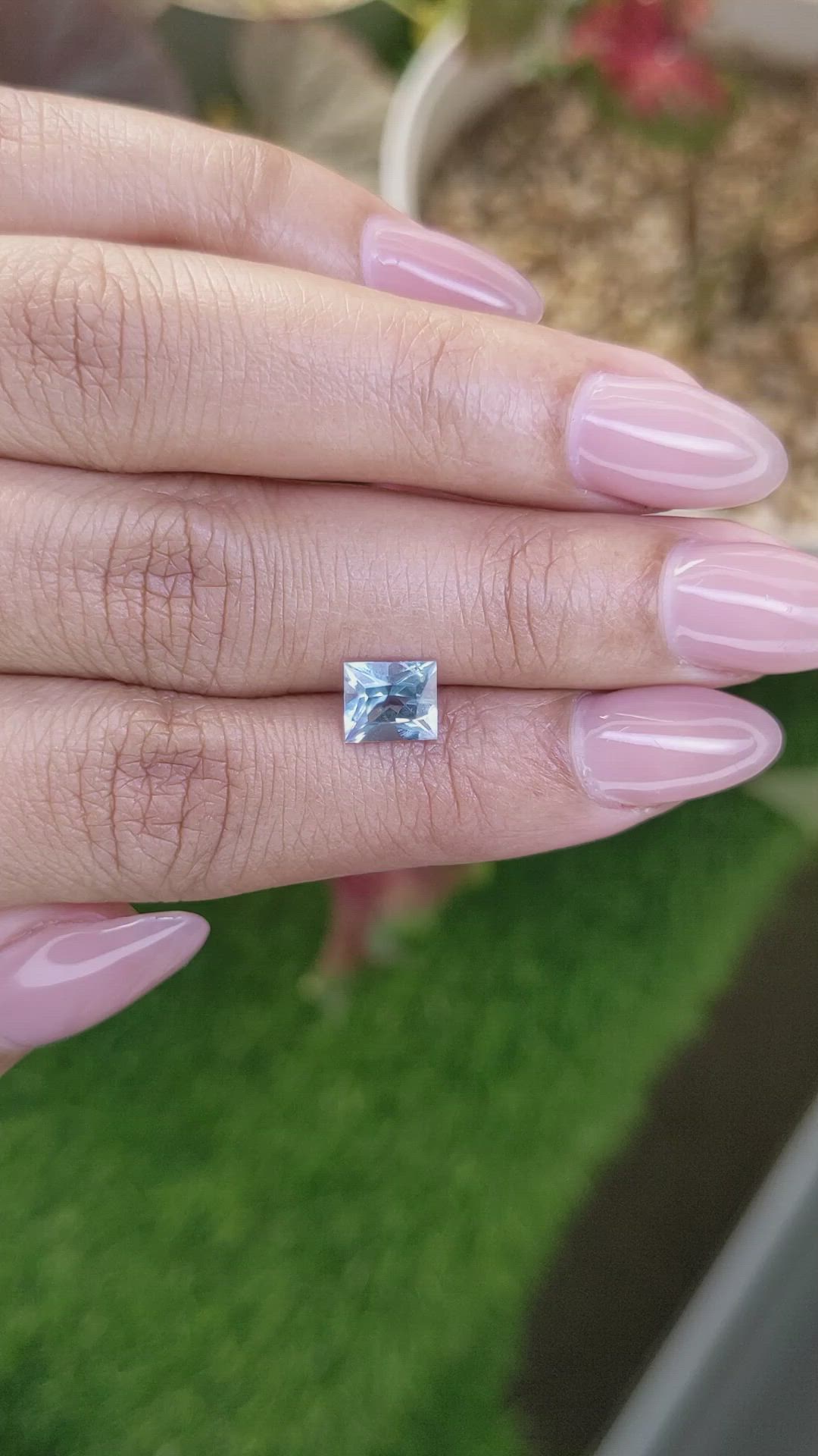 1.11 Ct. Blue Aquamarine from Madagascar Size Video