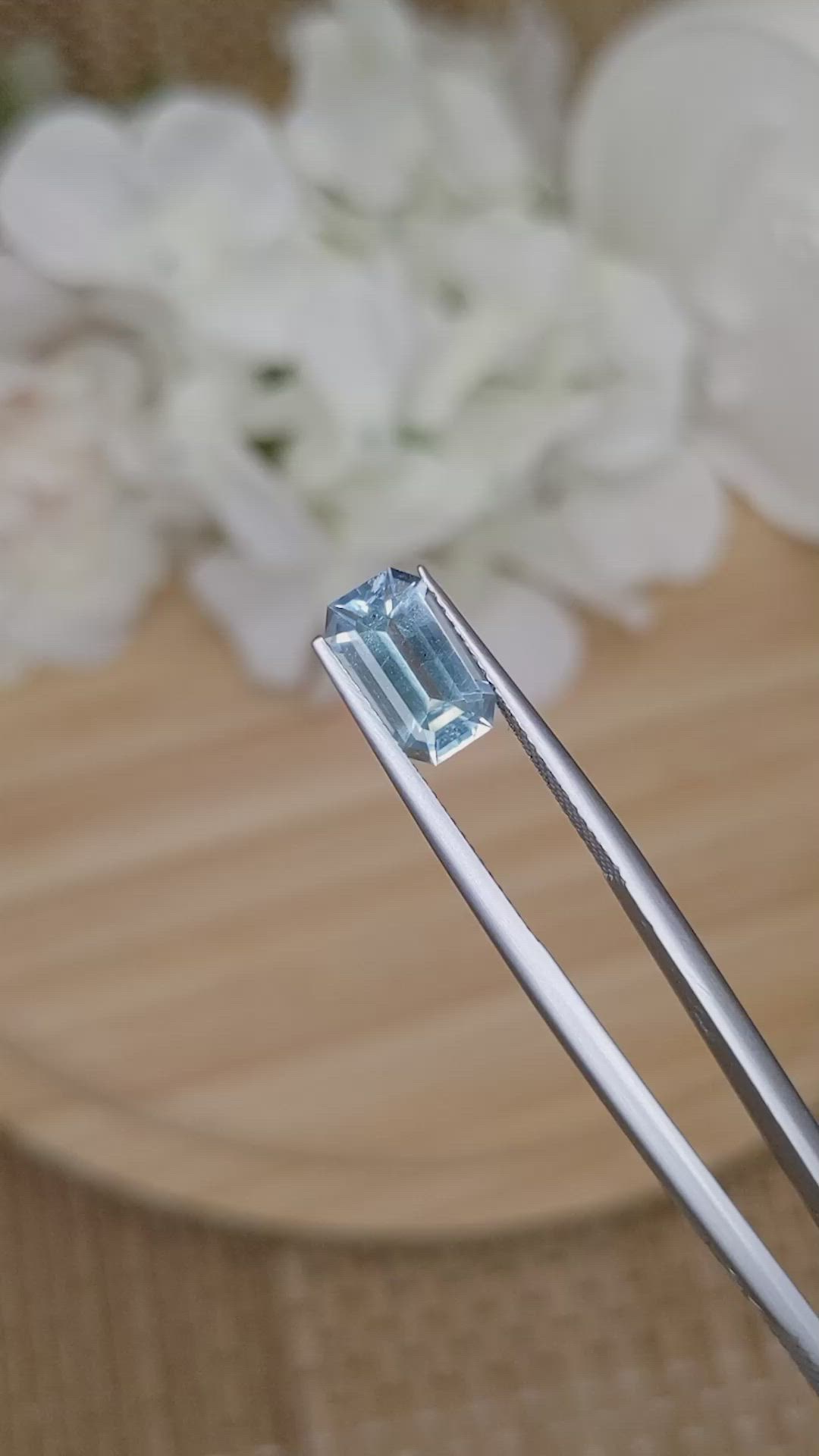 1.81 Ct. Blue Aquamarine from Madagascar Size Video