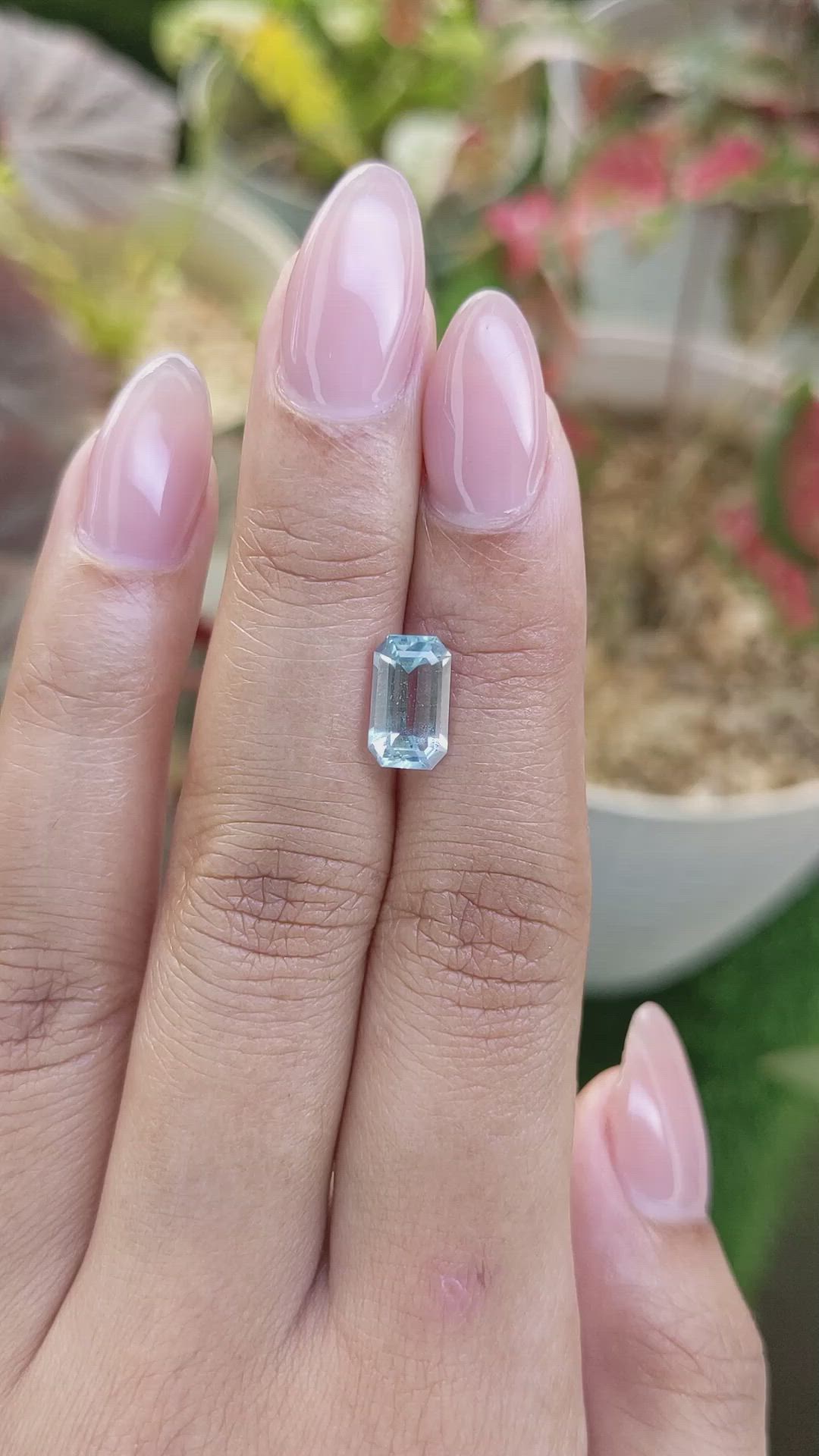 1.81 Ct. Blue Aquamarine from Madagascar Size Video