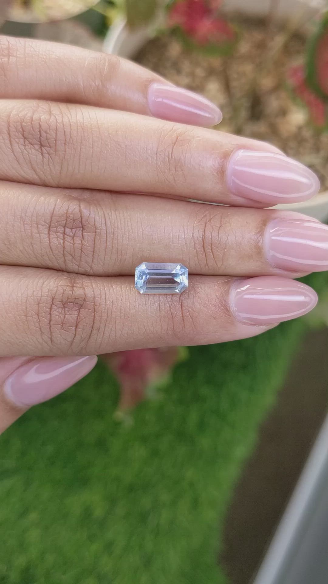 1.81 Ct. Blue Aquamarine from Madagascar Size Video