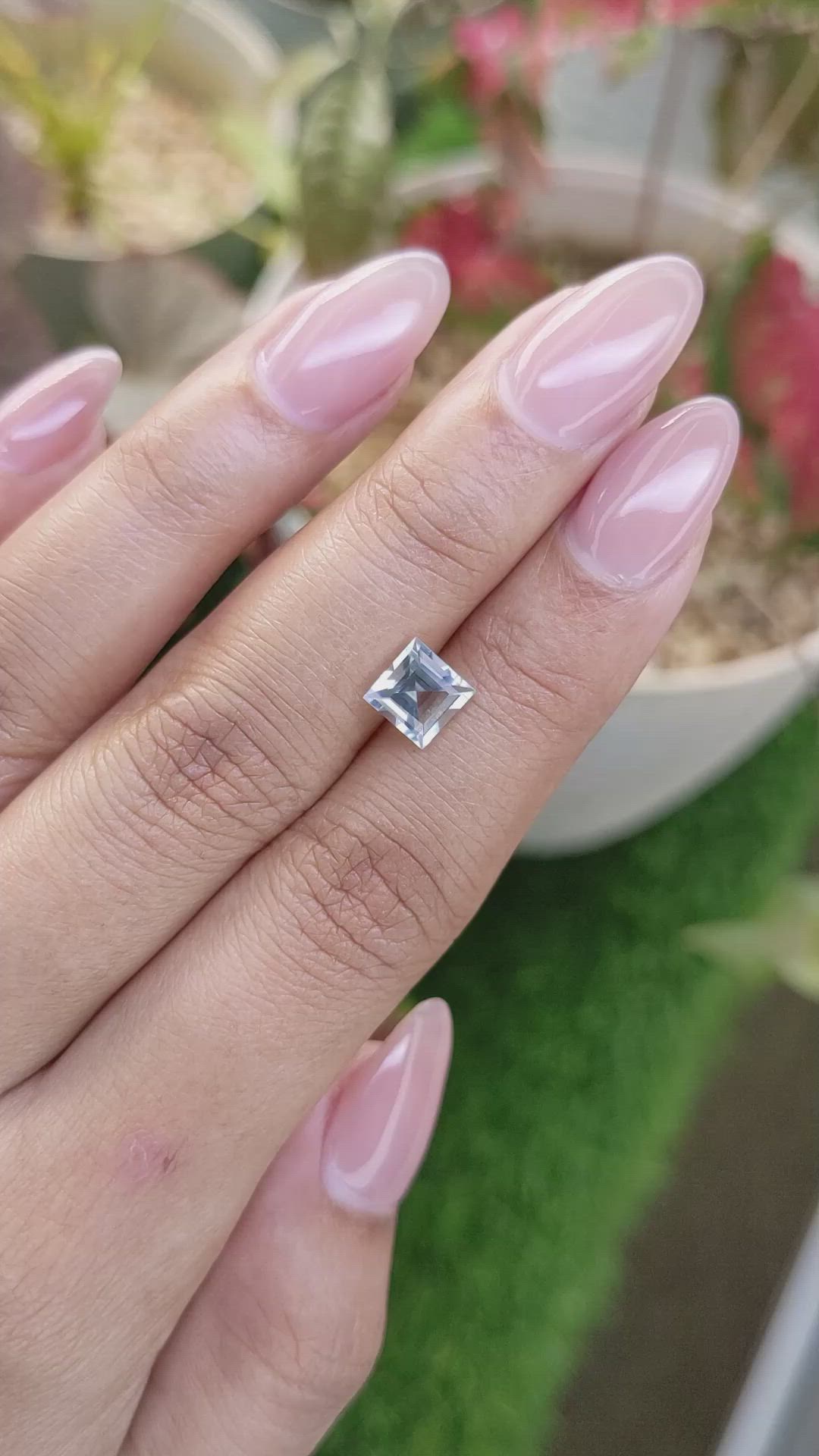 1.16 Ct. Blue Aquamarine from Madagascar Size Video