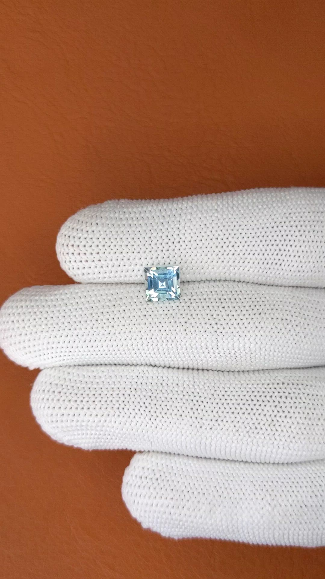 1.16 Ct. Blue Aquamarine from Madagascar Size Video