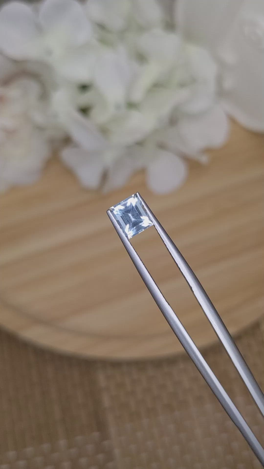 0.92 Ct. Blue Aquamarine from Madagascar Size Video