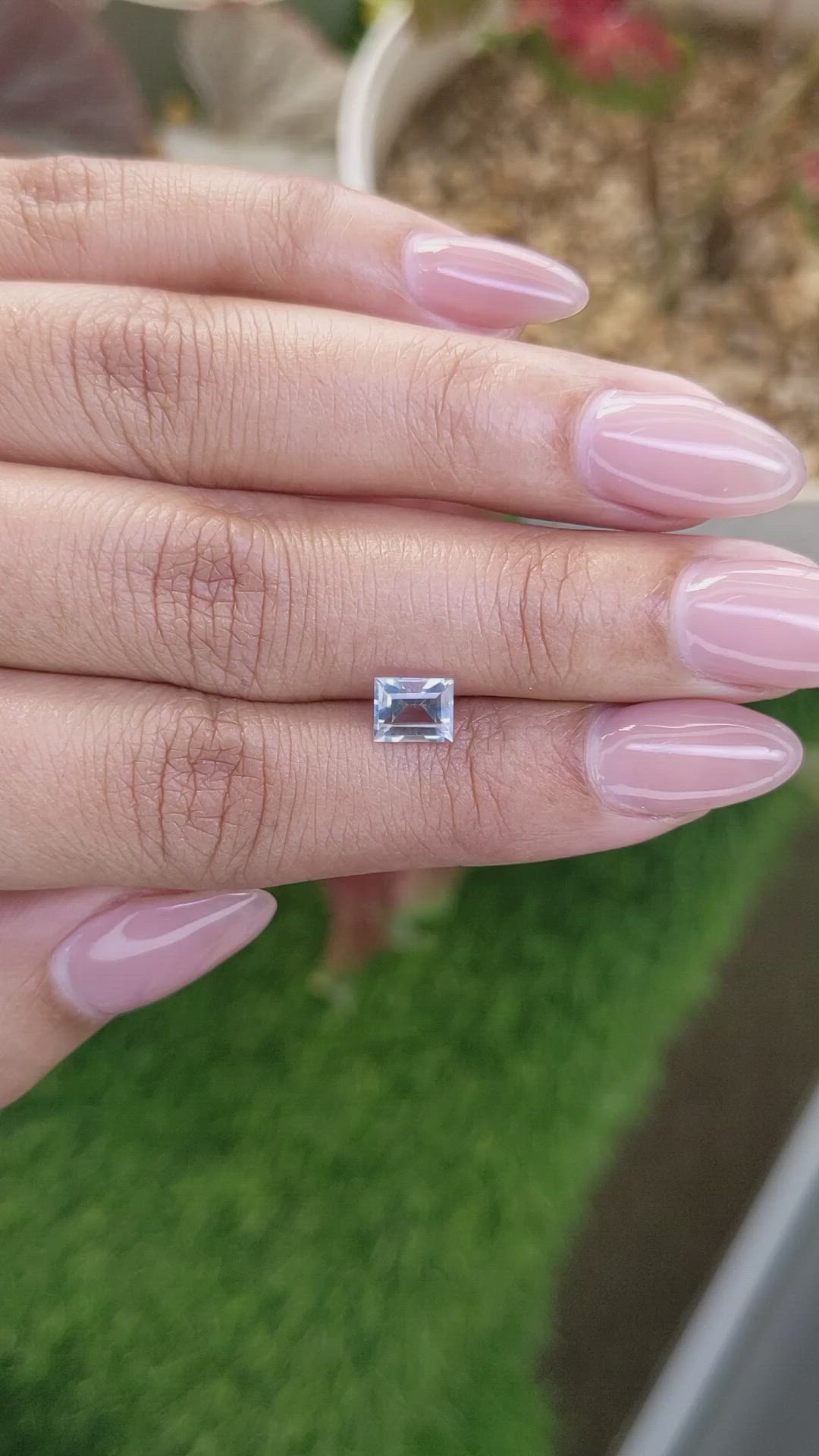0.92 Ct. Blue Aquamarine from Madagascar Size Video