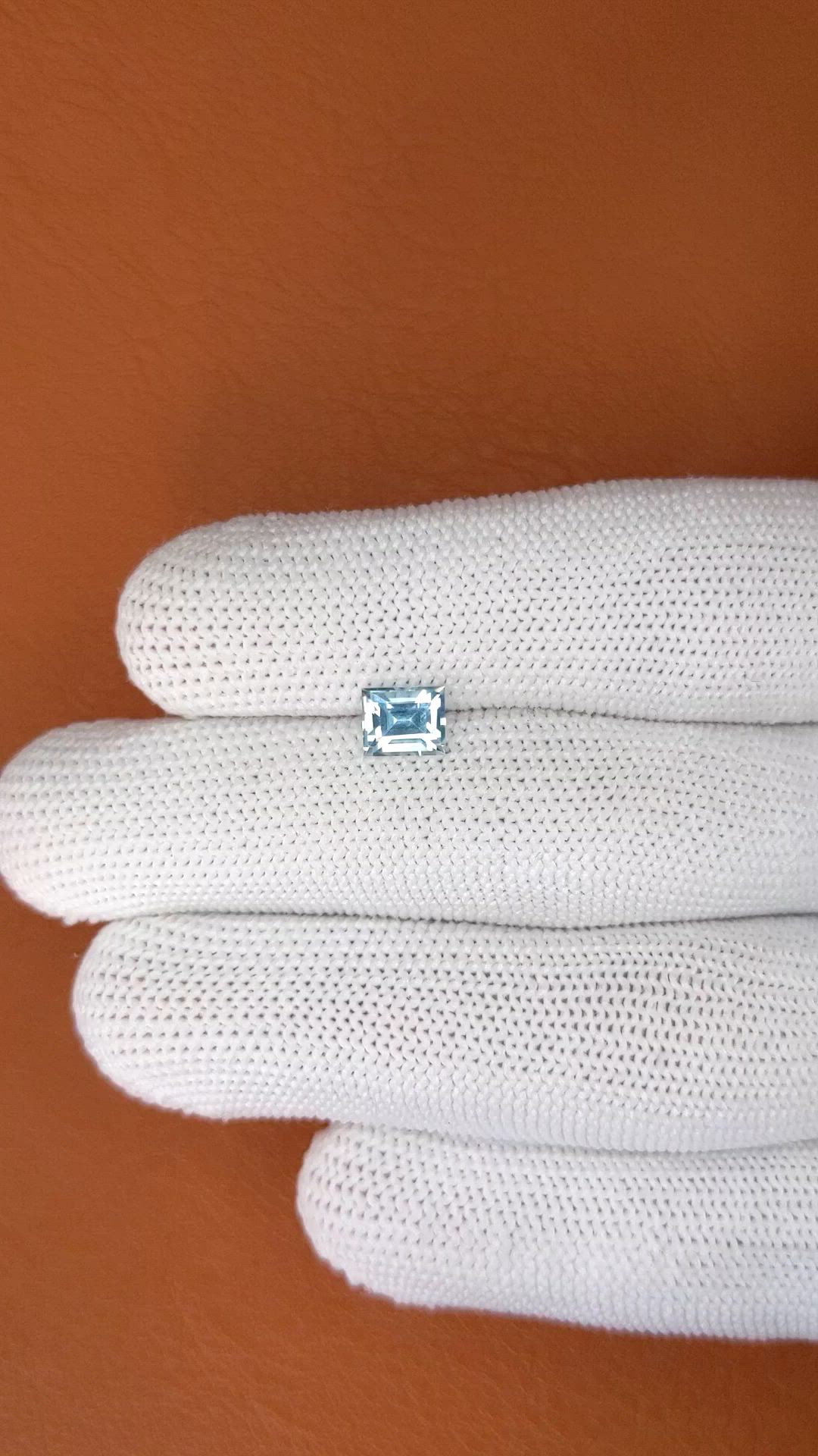 0.92 Ct. Blue Aquamarine from Madagascar Size Video