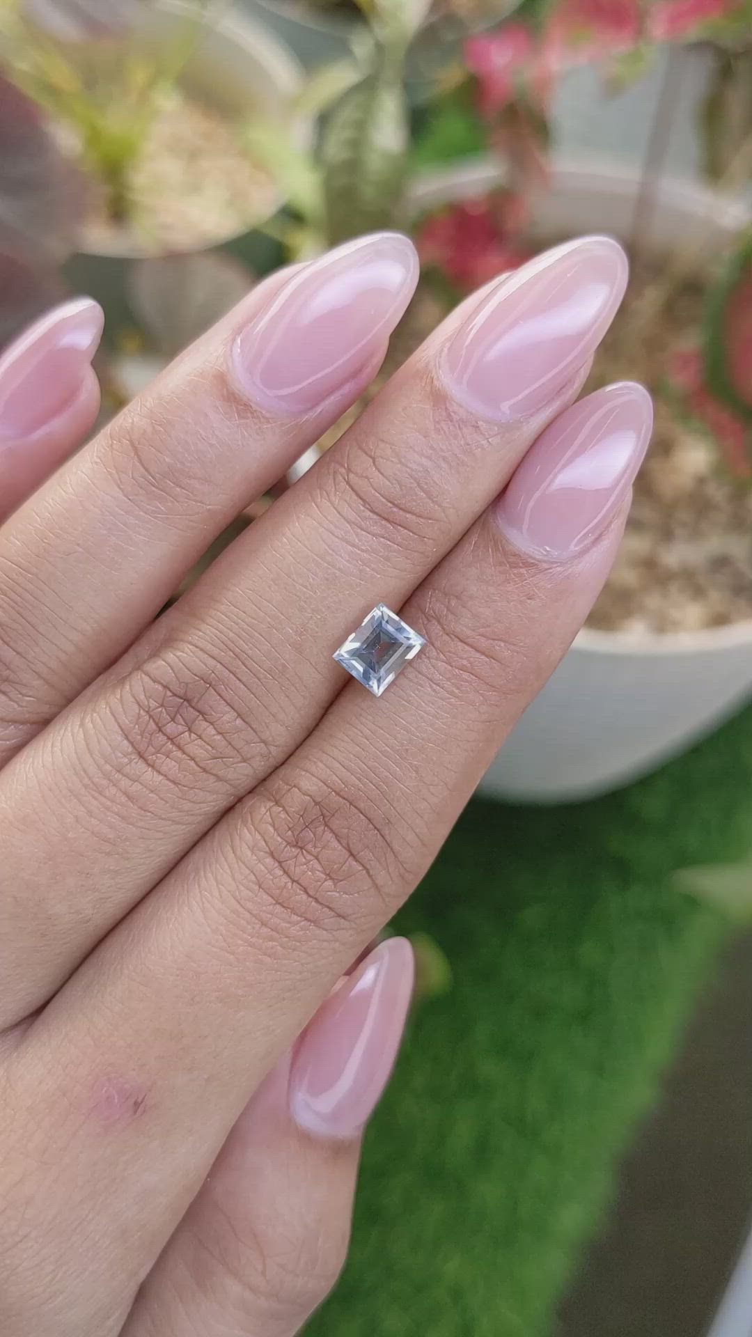 0.92 Ct. Blue Aquamarine from Madagascar Size Video