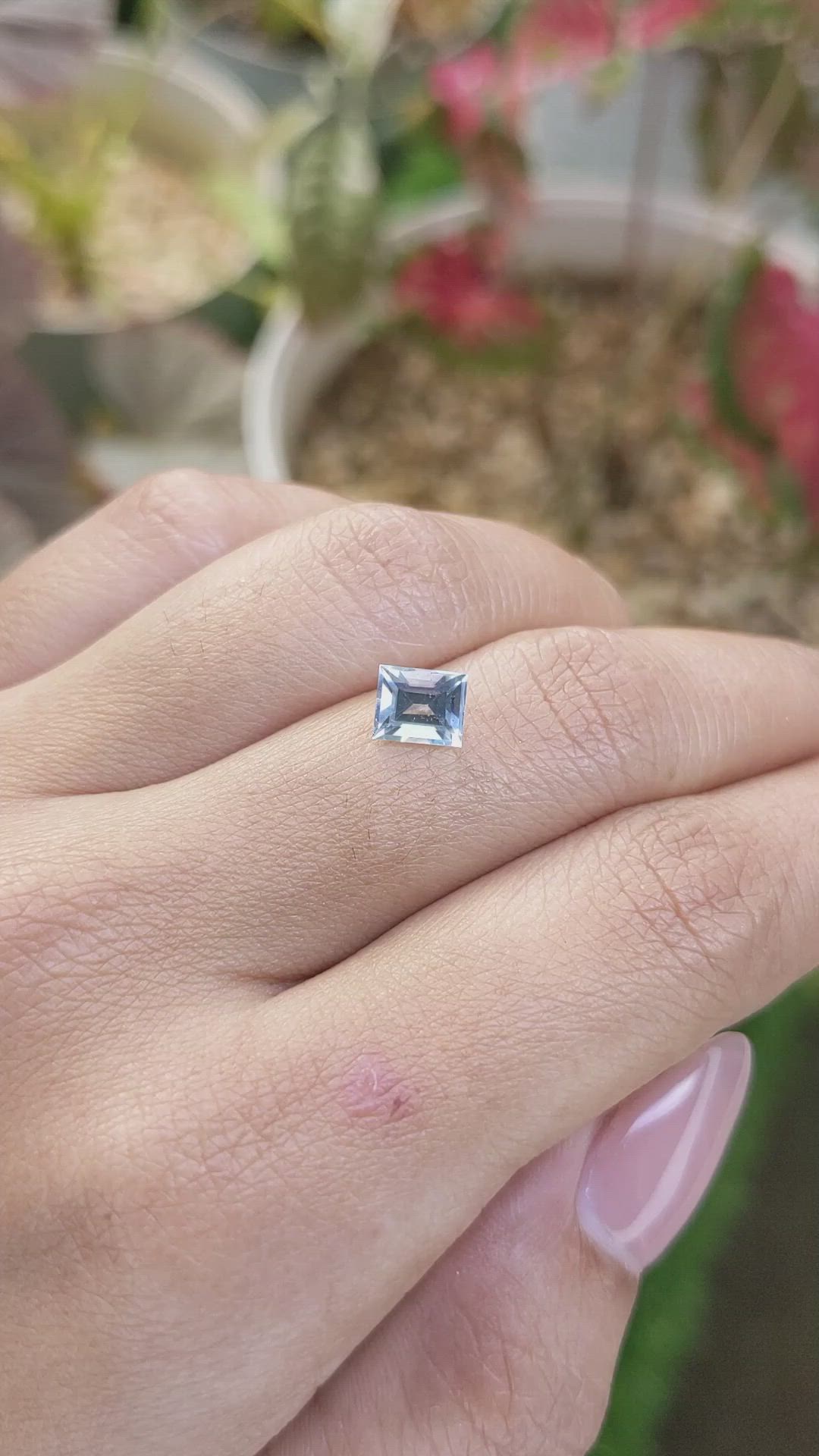 0.92 Ct. Blue Aquamarine from Madagascar Size Video