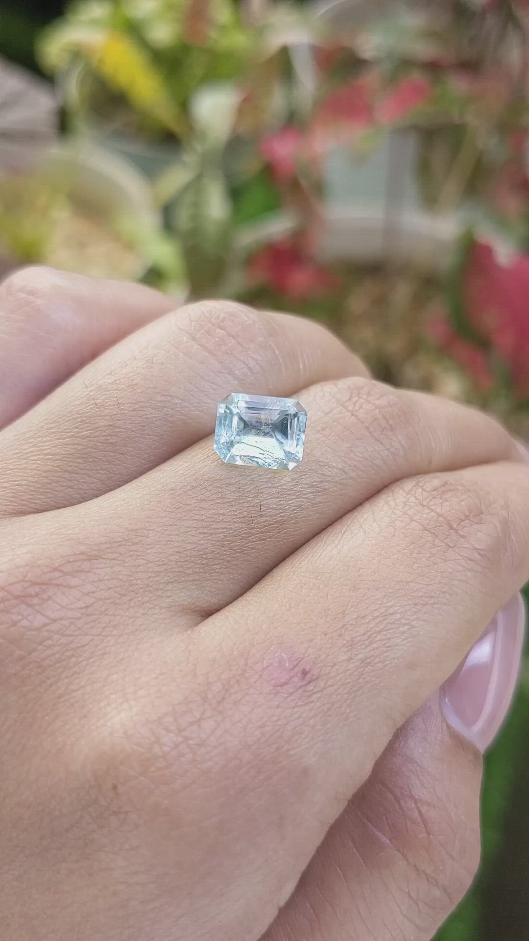 2.43 Ct. Blue Aquamarine from Madagascar Size Video