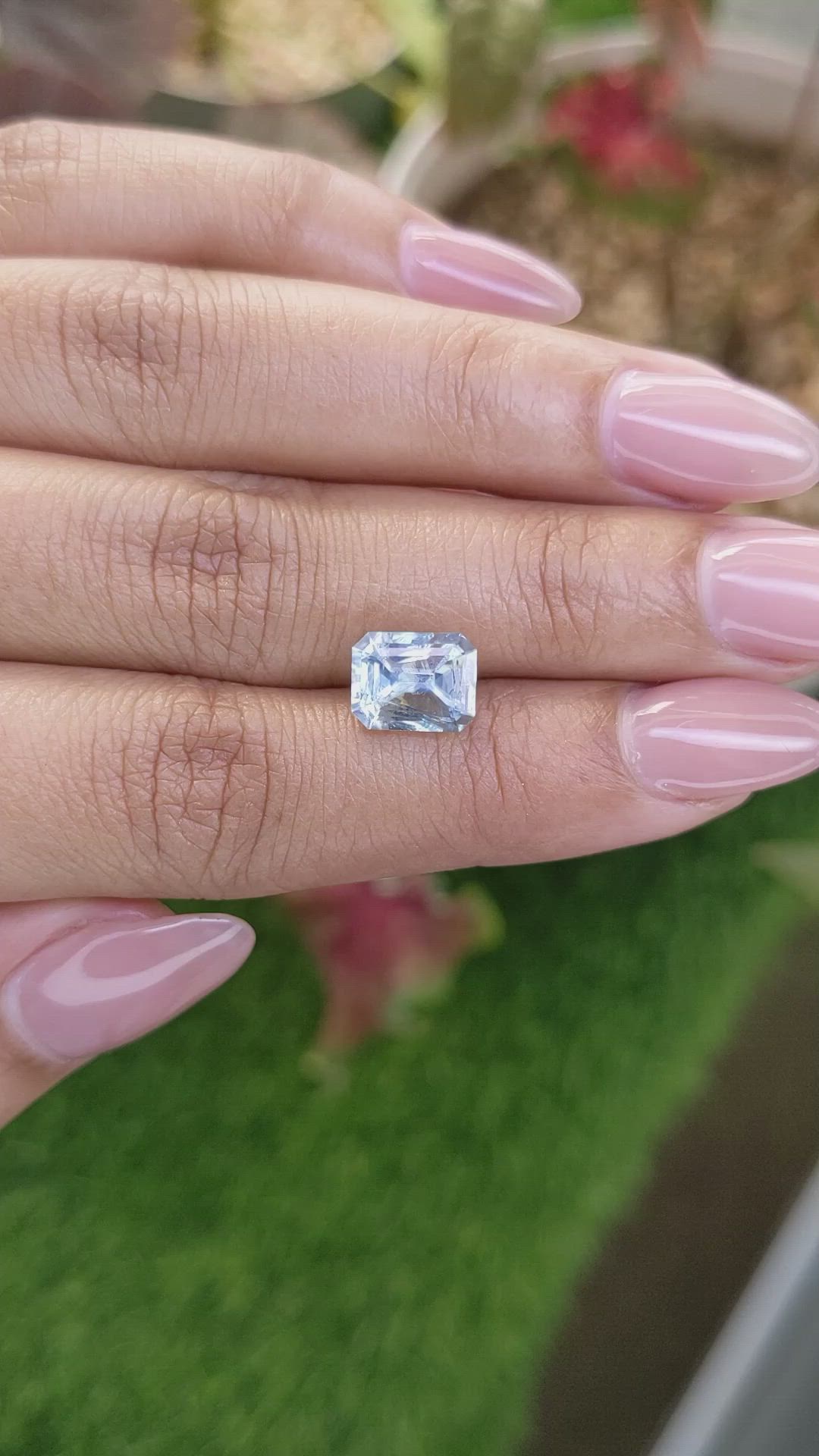 2.43 Ct. Blue Aquamarine from Madagascar Size Video