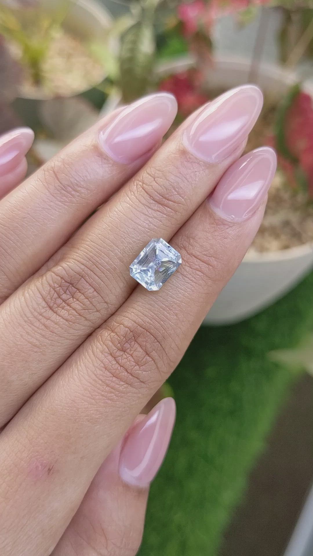 2.43 Ct. Blue Aquamarine from Madagascar Size Video