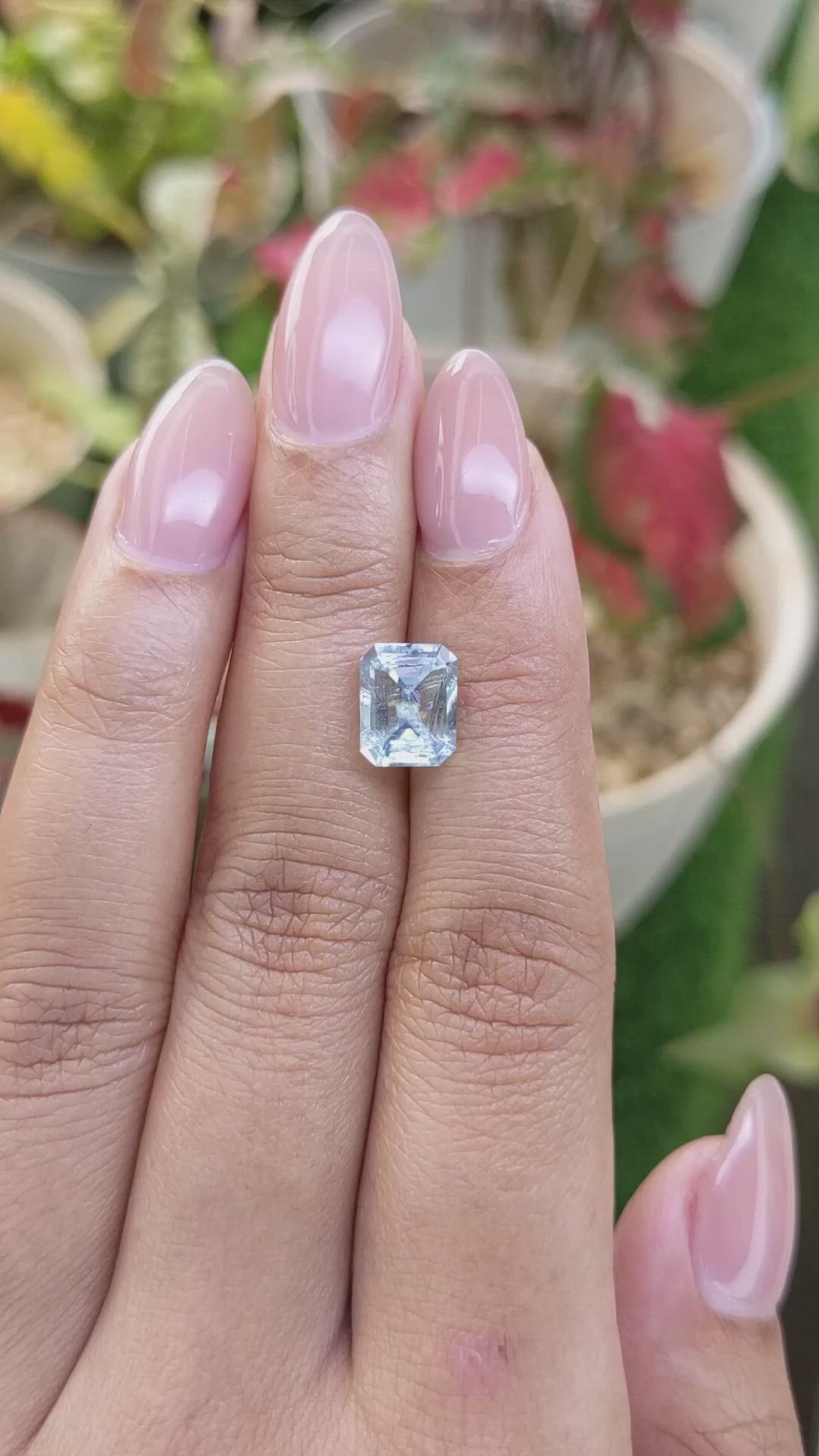 2.43 Ct. Blue Aquamarine from Madagascar Size Video