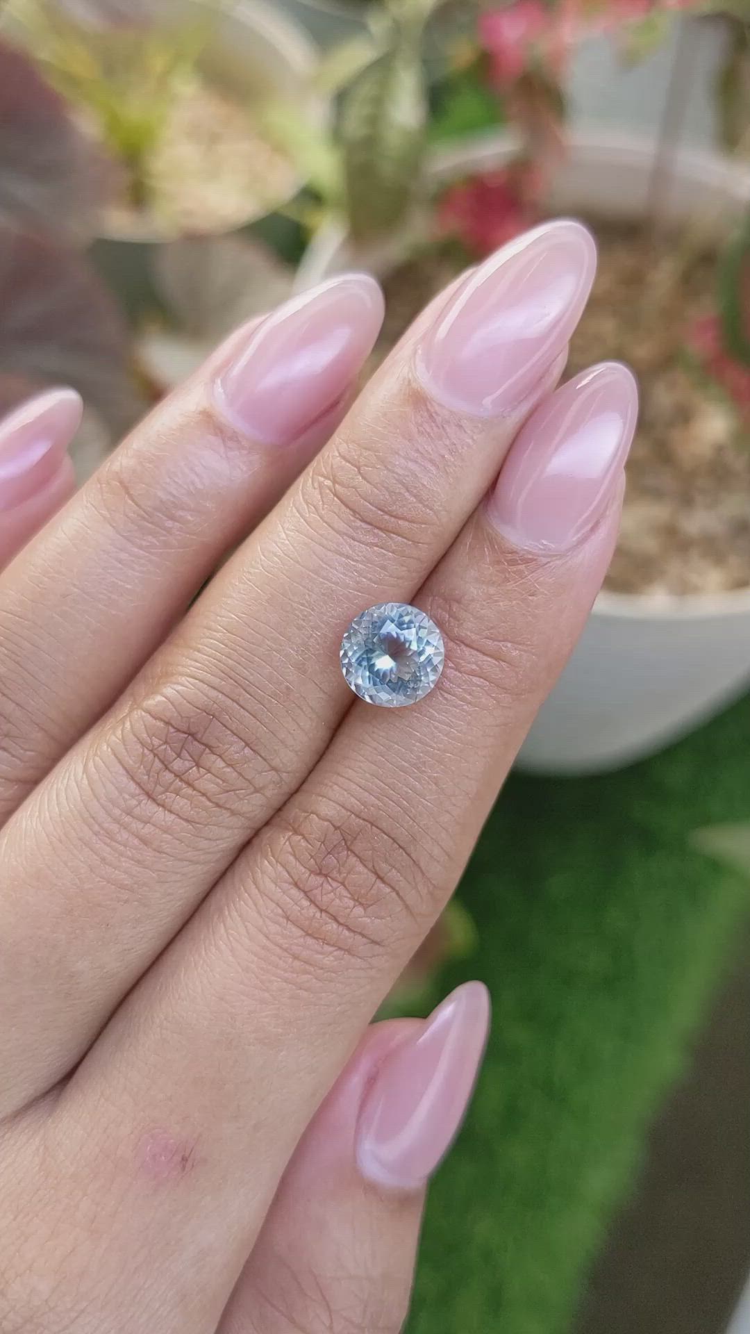 2.11 Ct. Blue Aquamarine from Madagascar Size Video