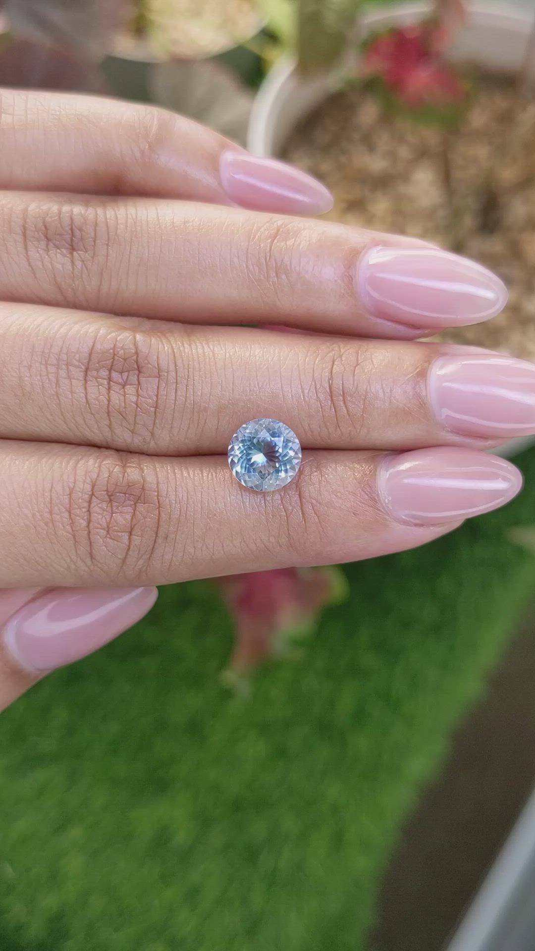 2.11 Ct. Blue Aquamarine from Madagascar Size Video
