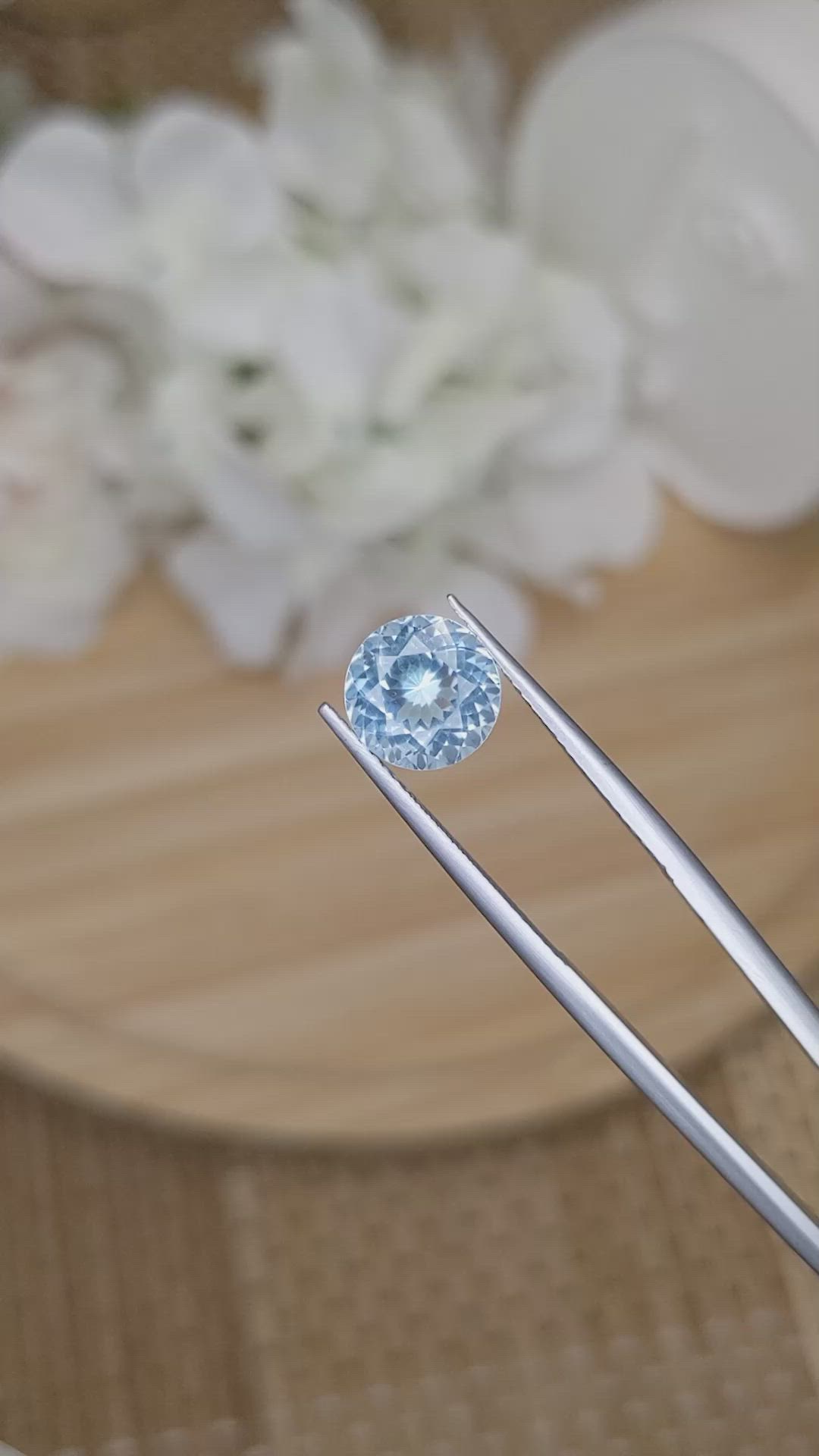 2.11 Ct. Blue Aquamarine from Madagascar Size Video