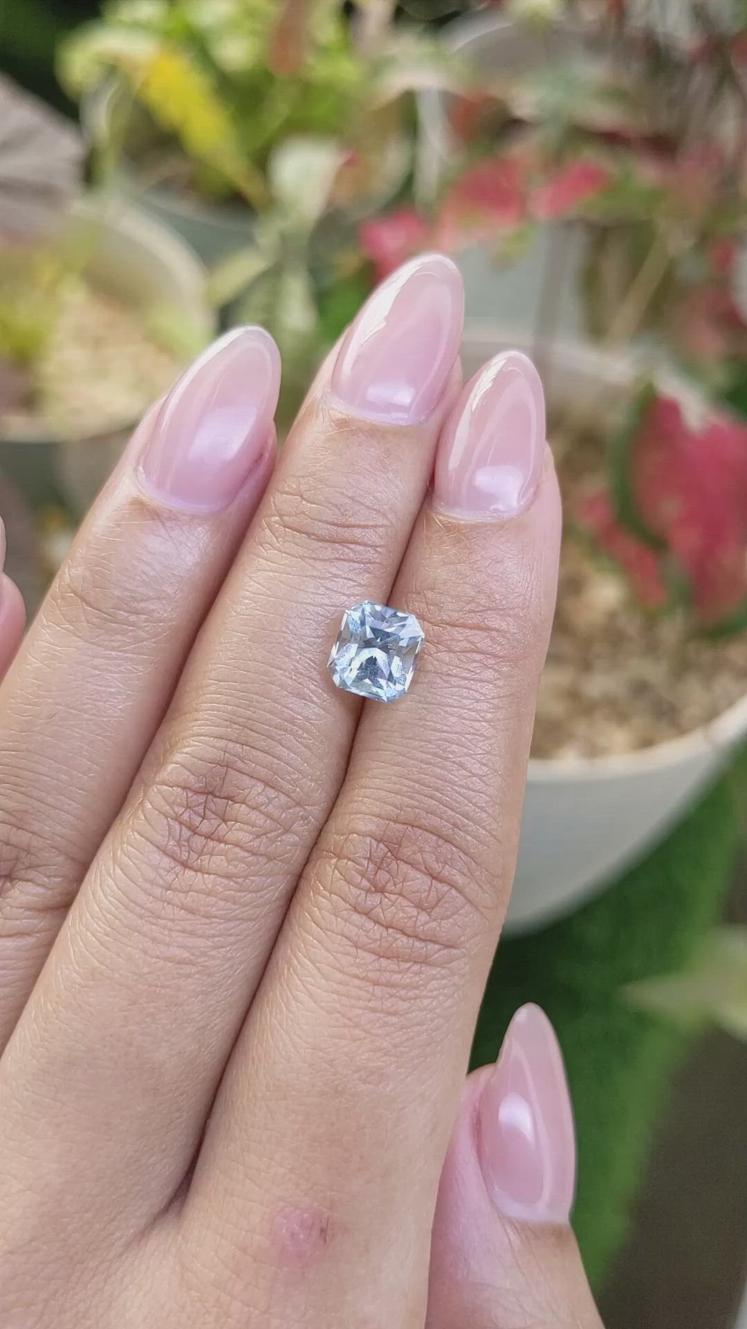 2.00 Ct. Blue Aquamarine from Madagascar Size Video