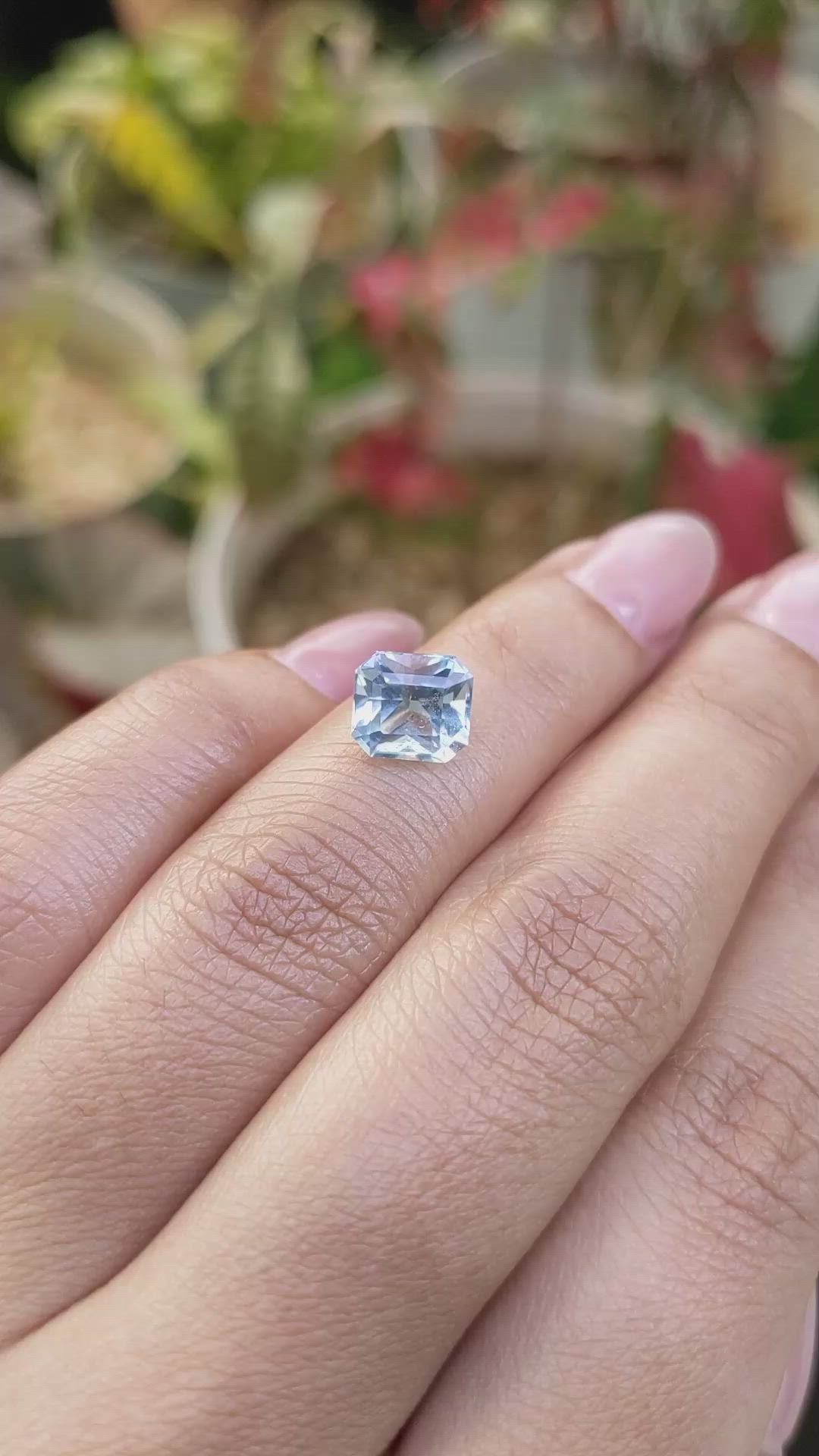 2.00 Ct. Blue Aquamarine from Madagascar Size Video