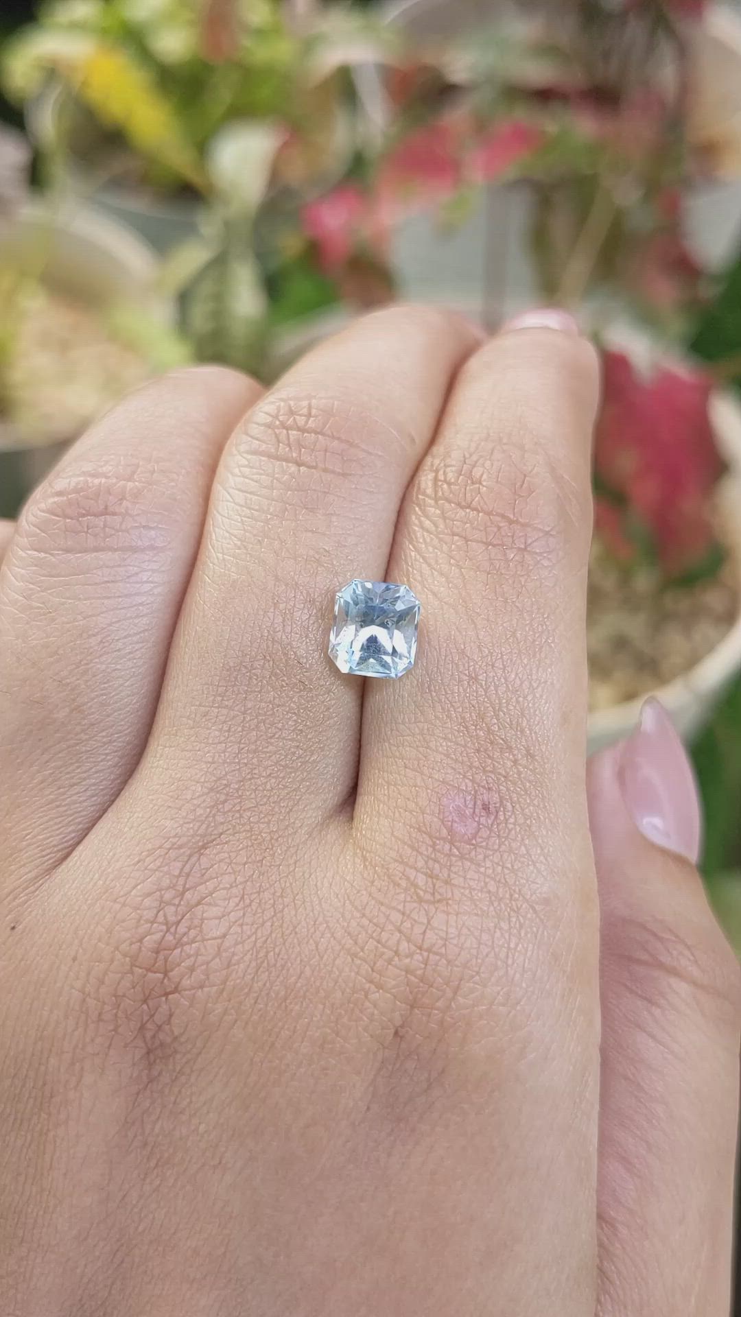 2.00 Ct. Blue Aquamarine from Madagascar Size Video