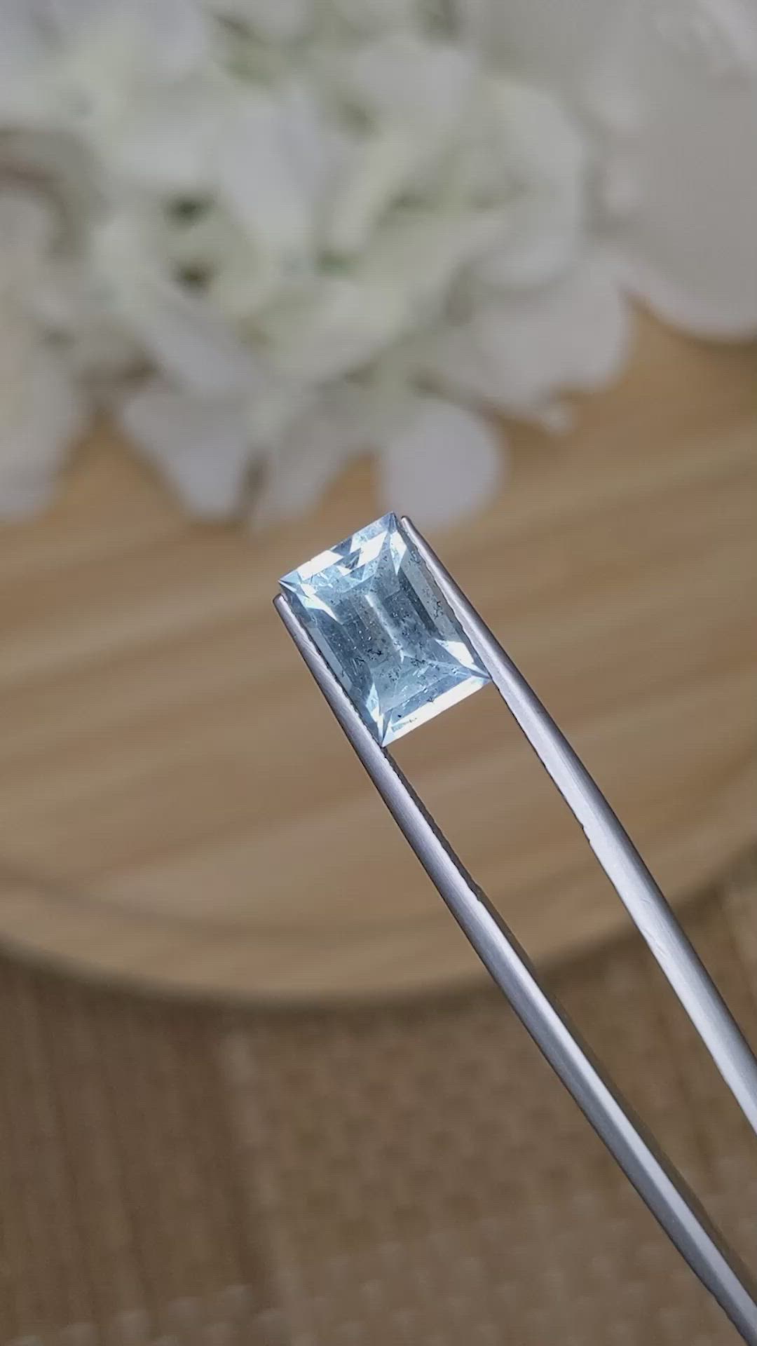 2.74 Ct. Blue Aquamarine from Madagascar Size Video