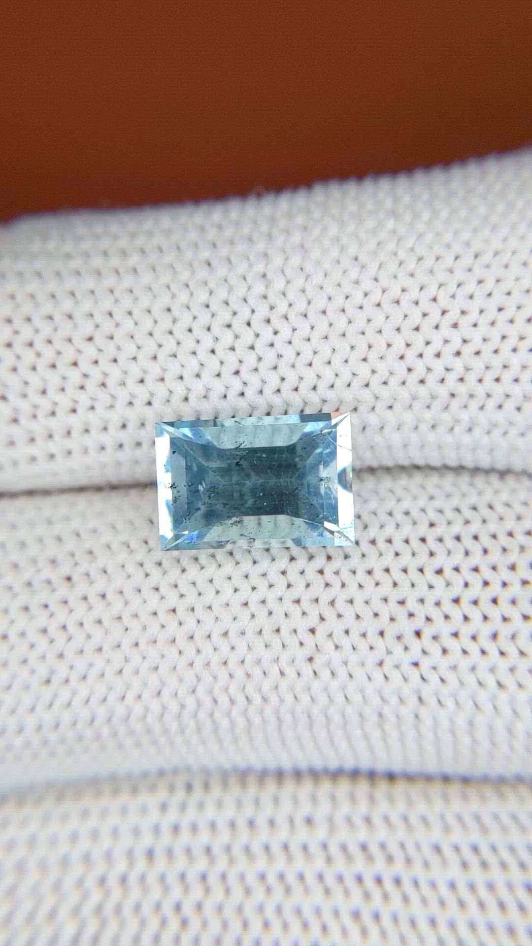 2.74 Ct. Blue Aquamarine from Madagascar Size Video
