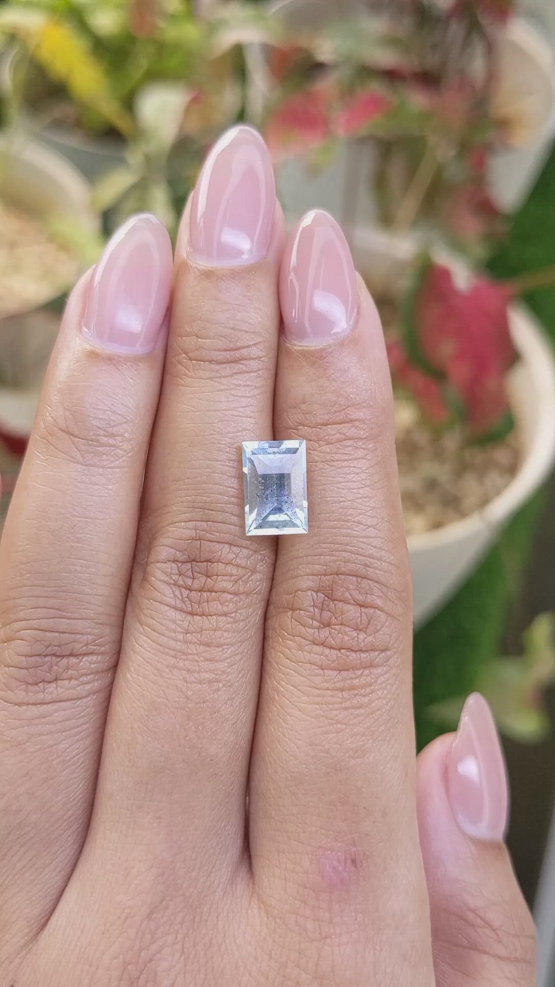 2.74 Ct. Blue Aquamarine from Madagascar Size Video