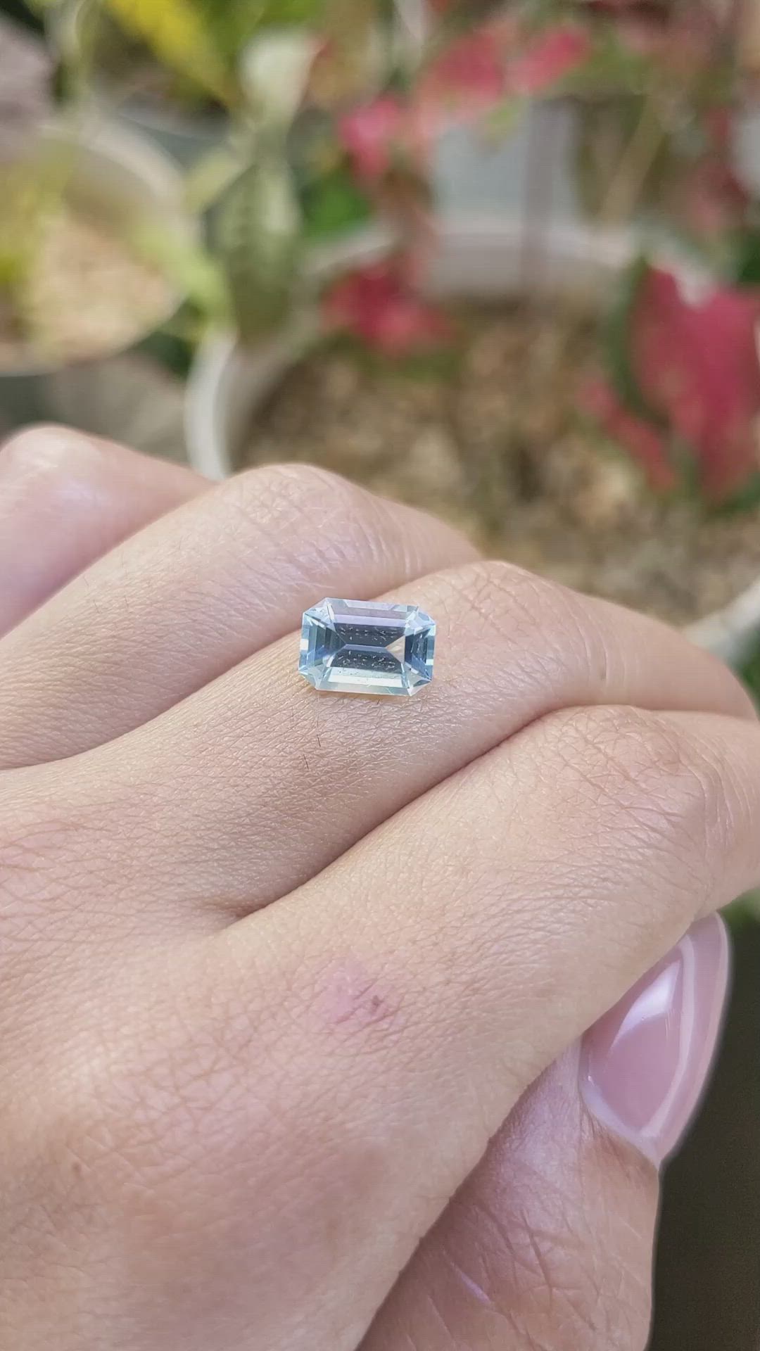 1.84 Ct. Blue Aquamarine from Madagascar Size Video