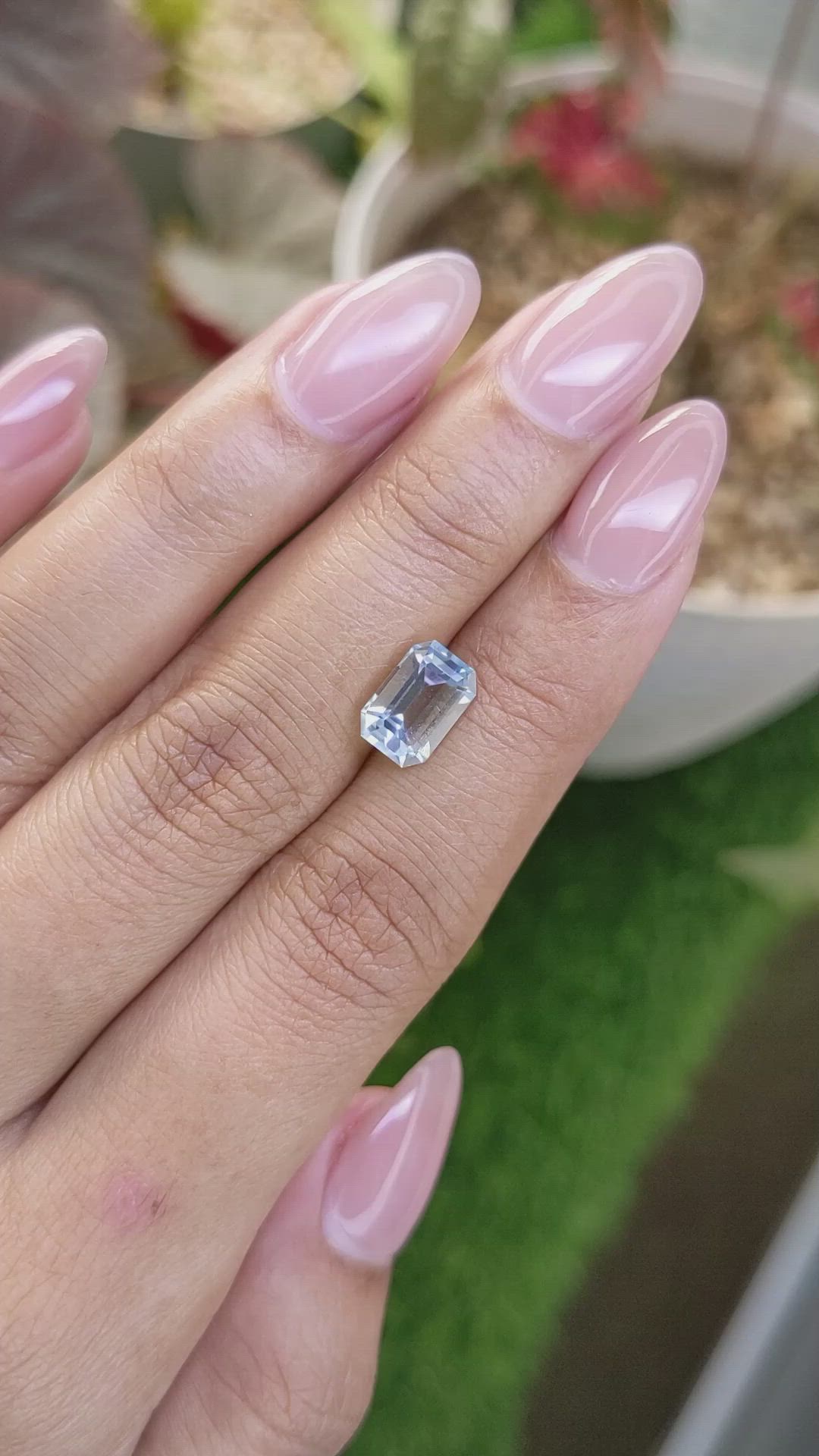 1.84 Ct. Blue Aquamarine from Madagascar Size Video
