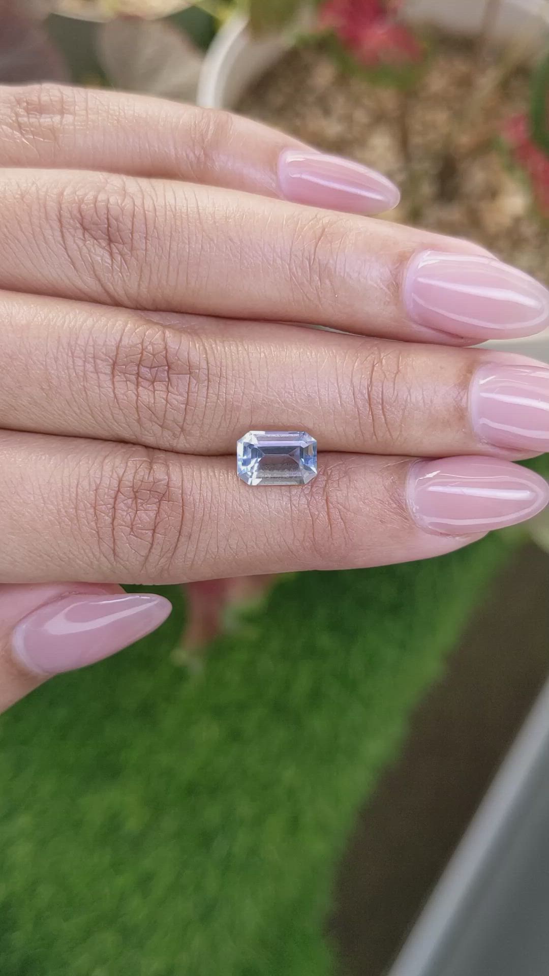 1.84 Ct. Blue Aquamarine from Madagascar Size Video
