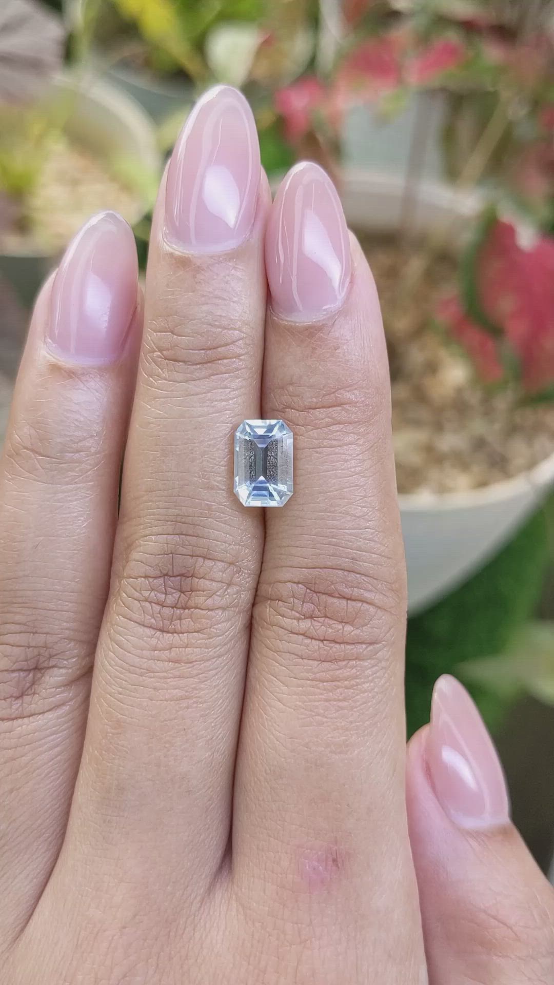 1.84 Ct. Blue Aquamarine from Madagascar Size Video