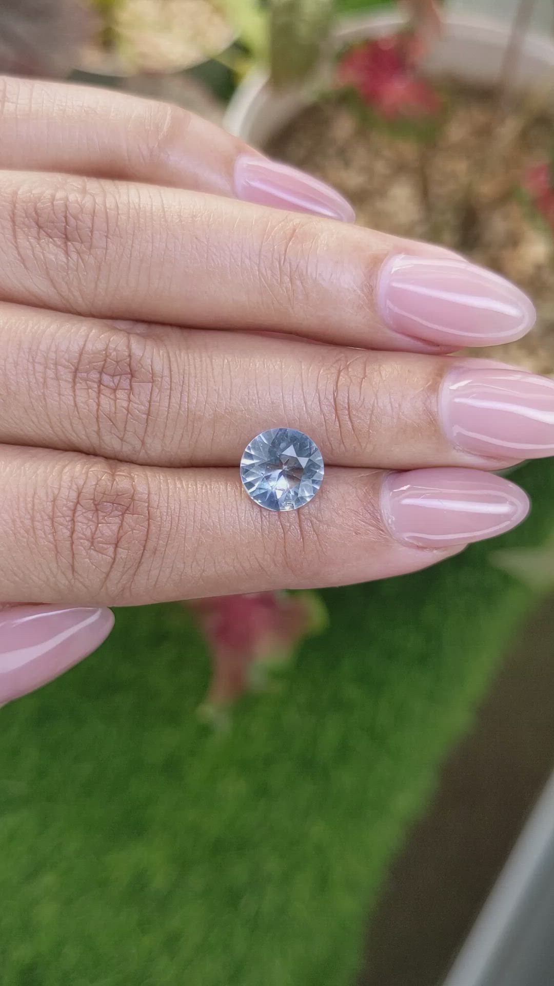 1.88 Ct. Blue Aquamarine from Madagascar Size Video
