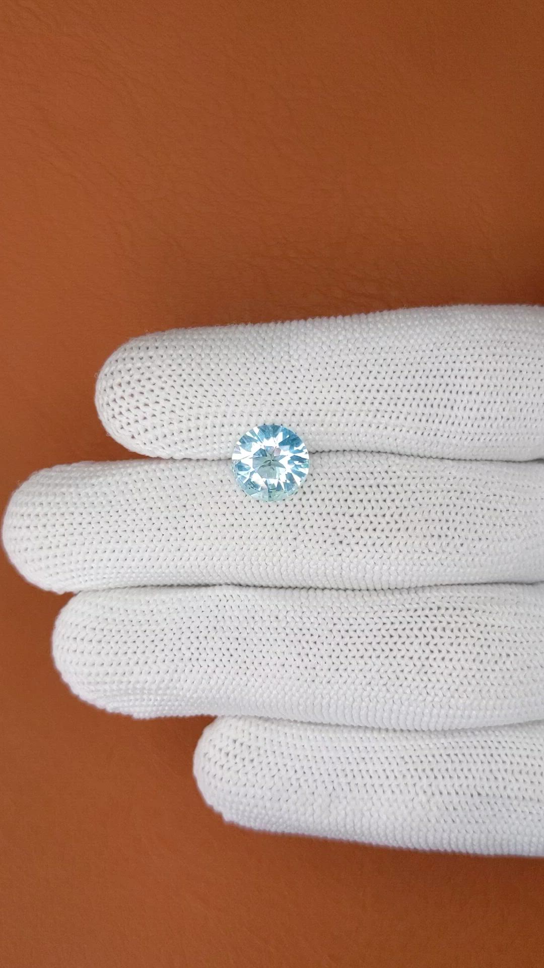 1.88 Ct. Blue Aquamarine from Madagascar Size Video