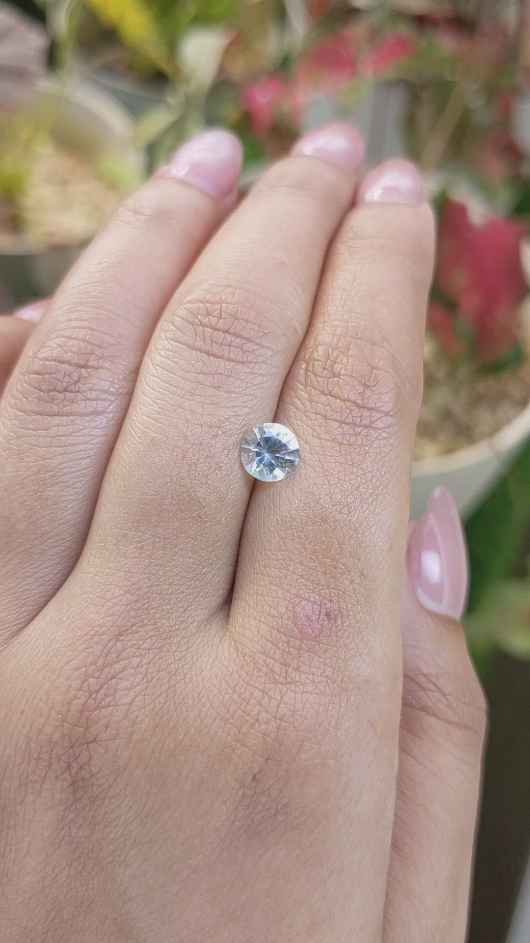 0.79 Ct. Blue Aquamarine from Madagascar Size Video