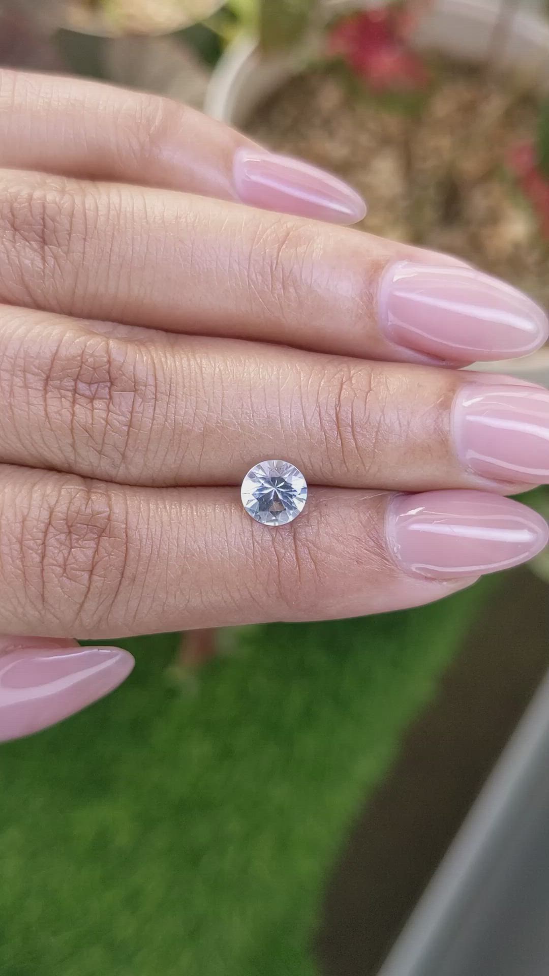 0.79 Ct. Blue Aquamarine from Madagascar Size Video