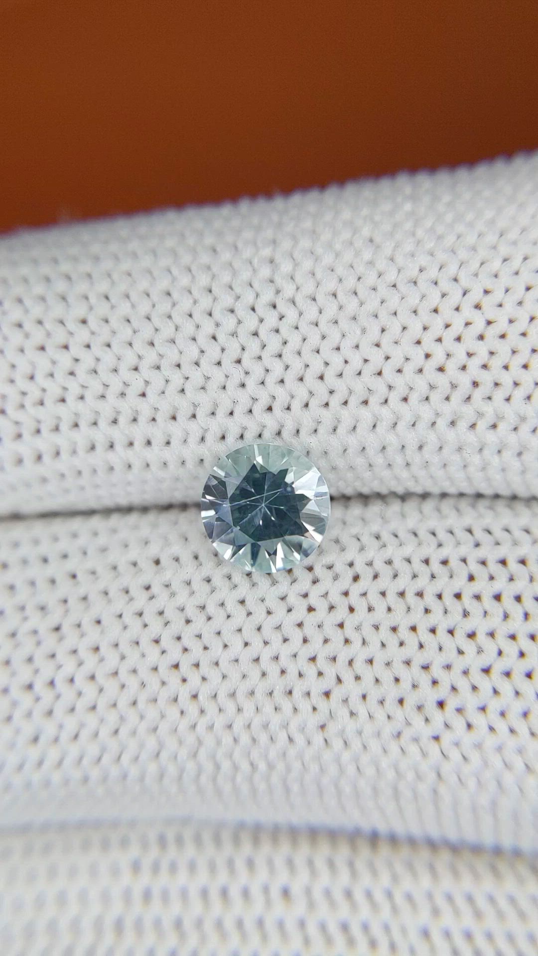 0.79 Ct. Blue Aquamarine from Madagascar Size Video