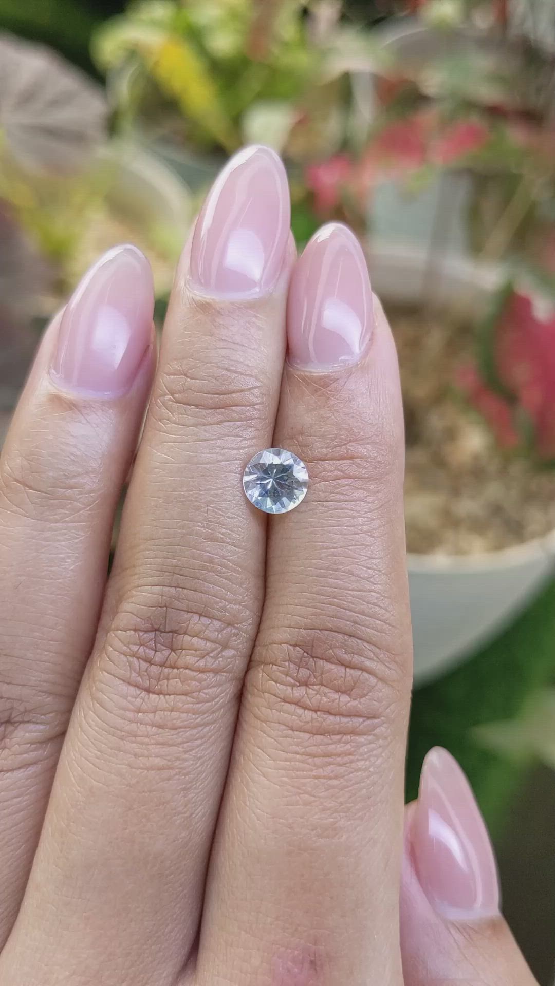 0.79 Ct. Blue Aquamarine from Madagascar Size Video