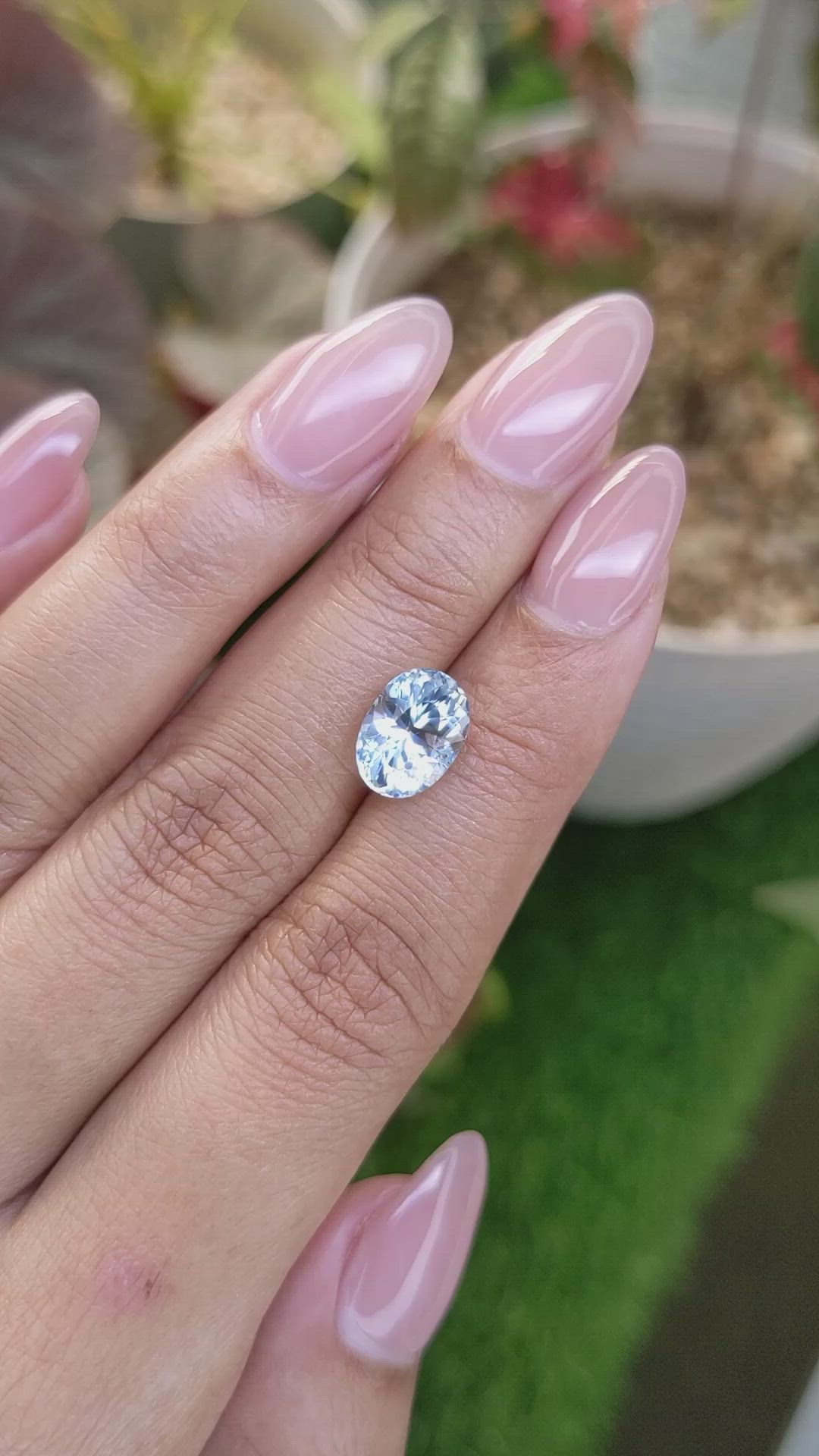 2.48 Ct. Blue Aquamarine from Madagascar Size Video