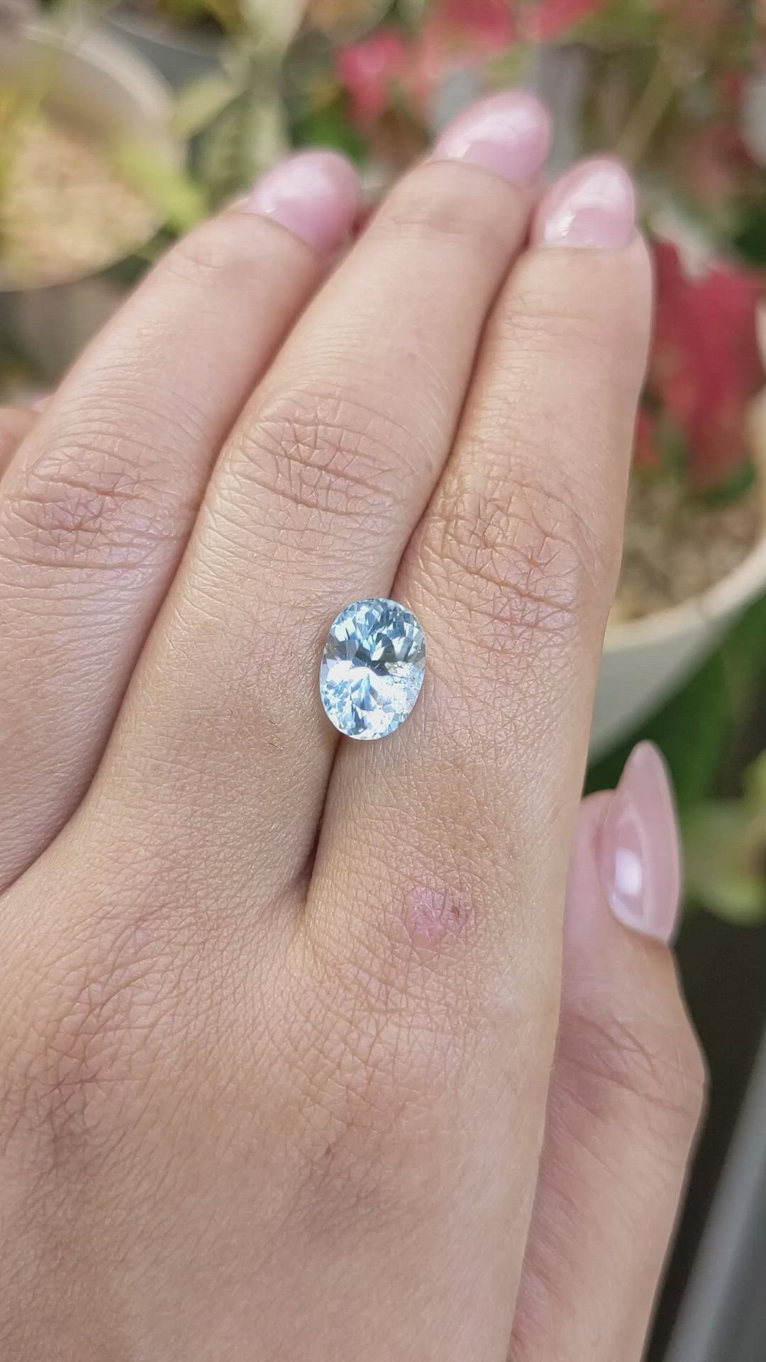 2.48 Ct. Blue Aquamarine from Madagascar Size Video