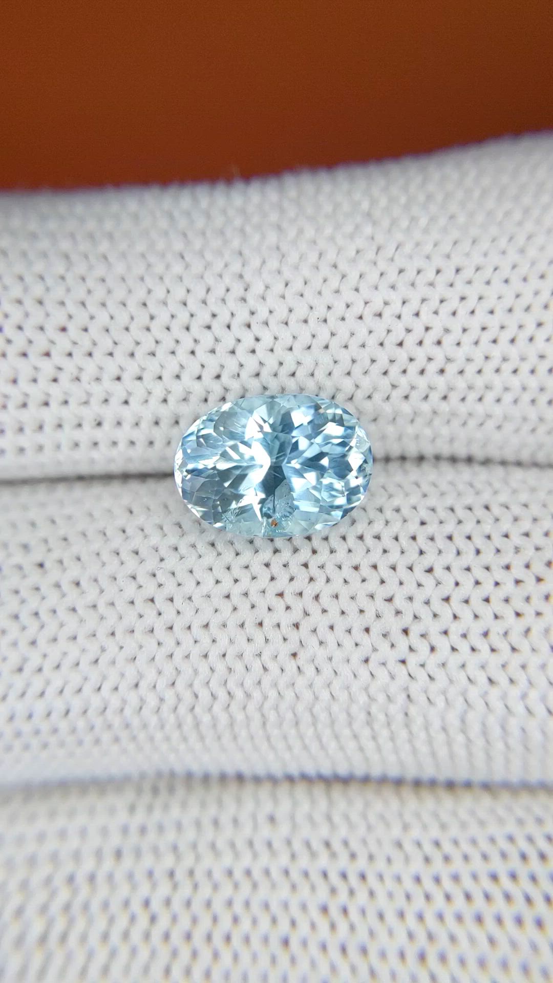 2.48 Ct. Blue Aquamarine from Madagascar Size Video