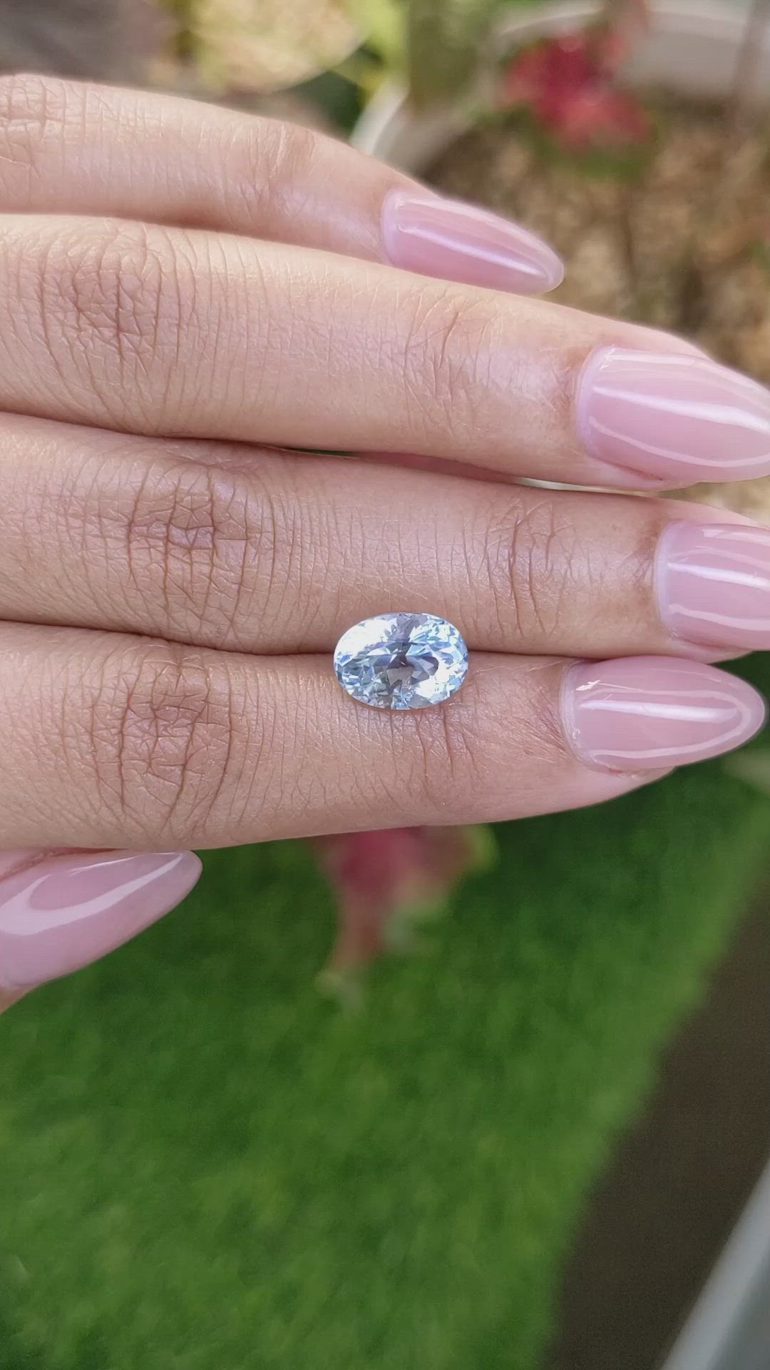 2.48 Ct. Blue Aquamarine from Madagascar Size Video