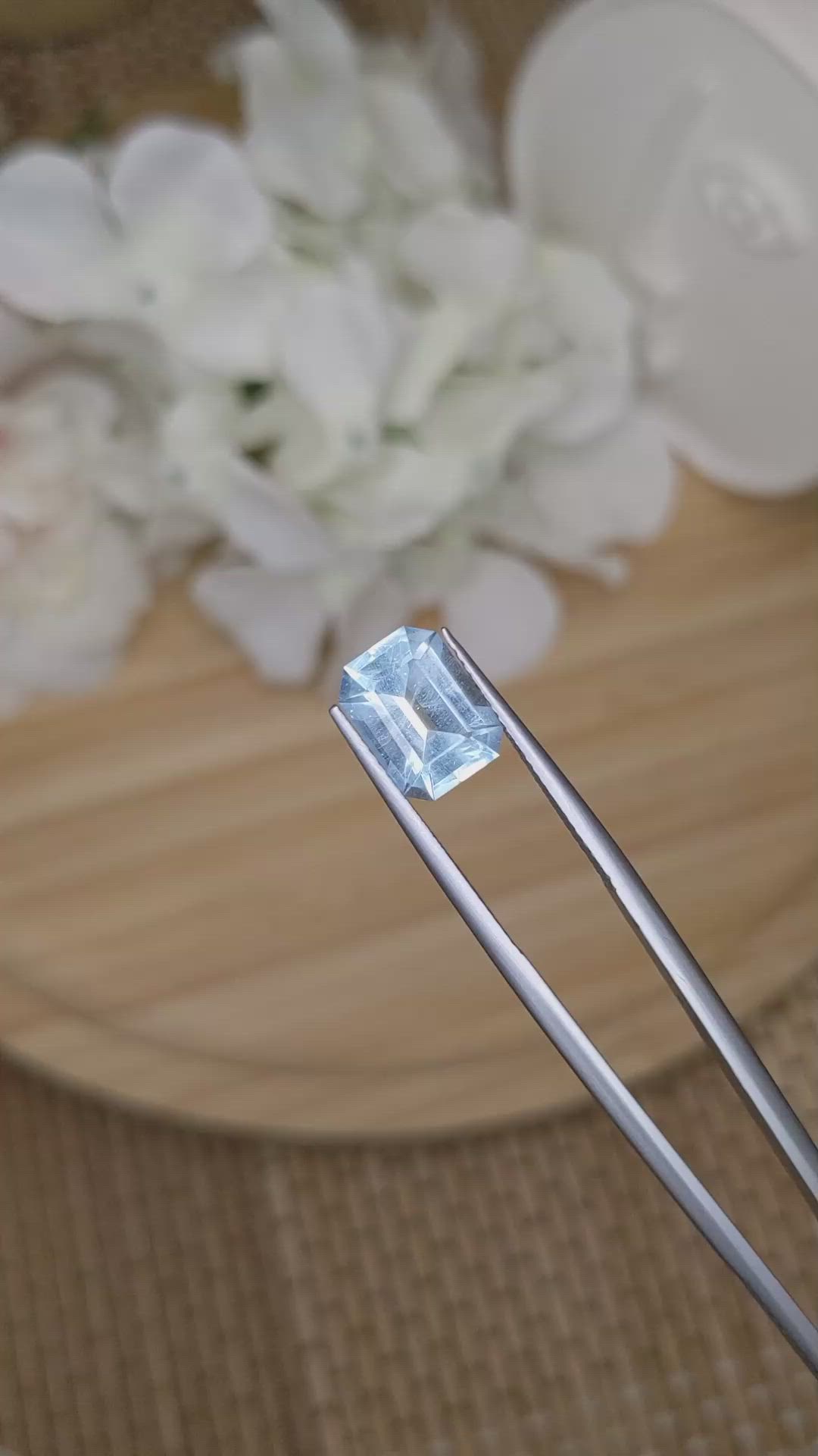 2.89 Ct. Blue Aquamarine from Madagascar Size Video