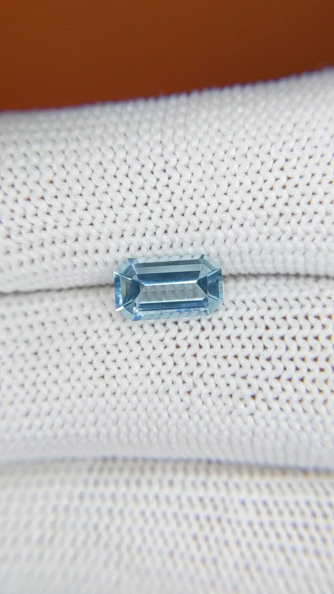 1.27 Ct. Blue Aquamarine from Madagascar Size Video