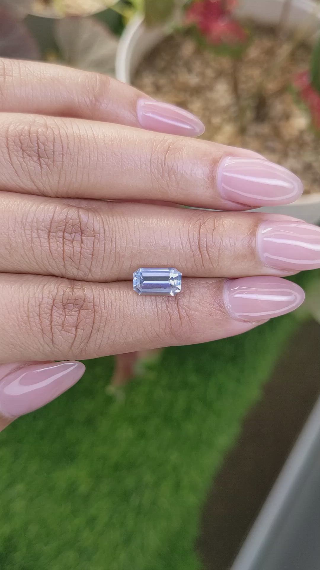 1.27 Ct. Blue Aquamarine from Madagascar Size Video