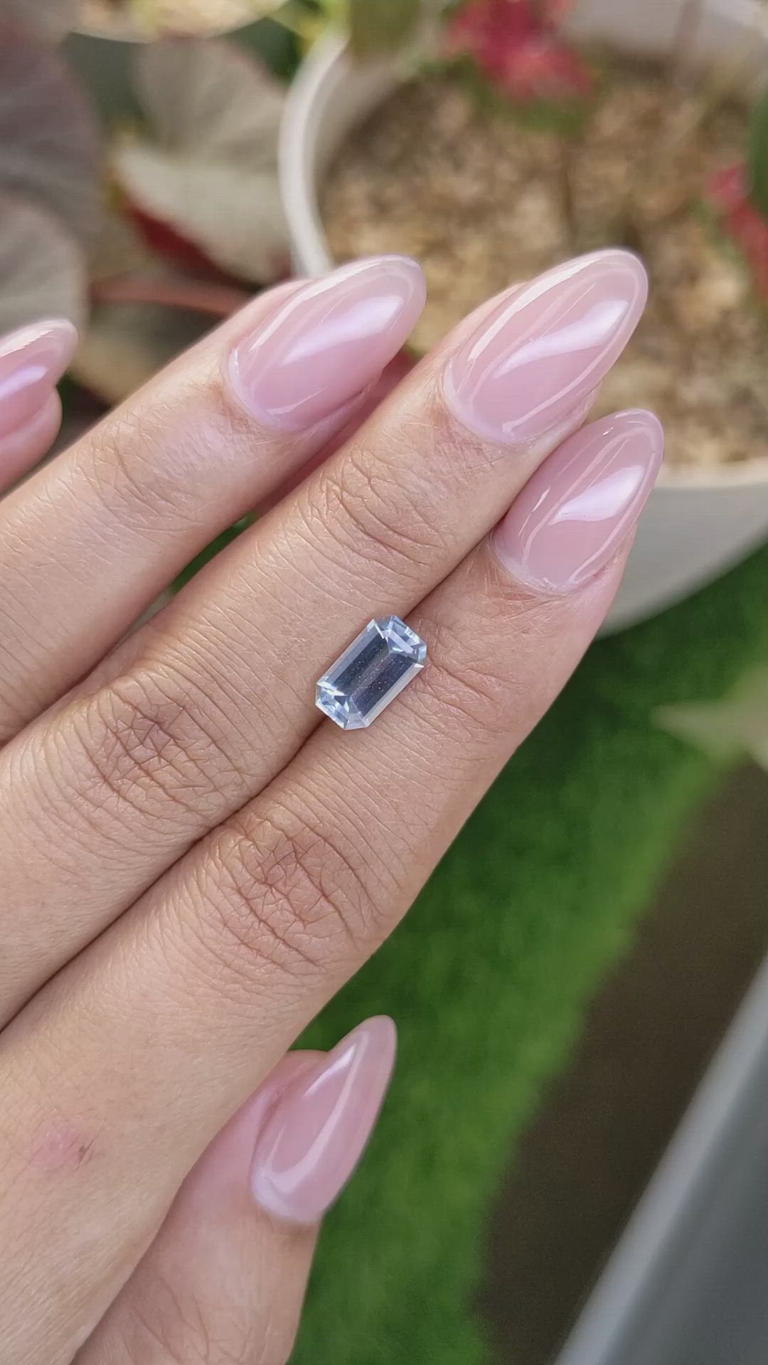 1.27 Ct. Blue Aquamarine from Madagascar Size Video