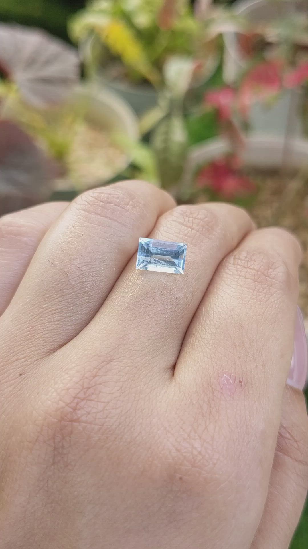 1.52 Ct. Blue Aquamarine from Madagascar Size Video