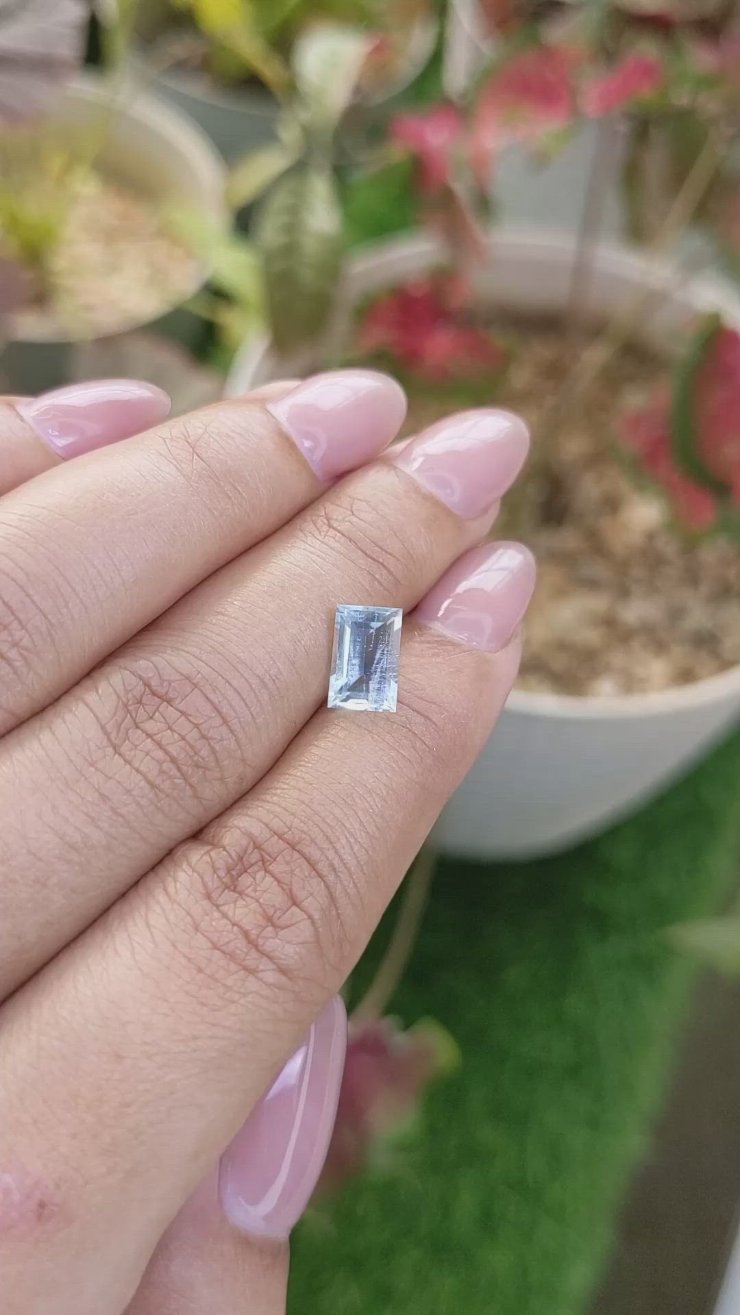 1.52 Ct. Blue Aquamarine from Madagascar Size Video