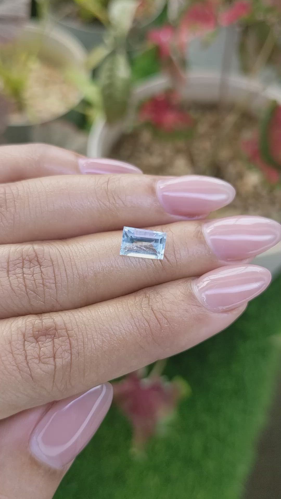 1.52 Ct. Blue Aquamarine from Madagascar Size Video
