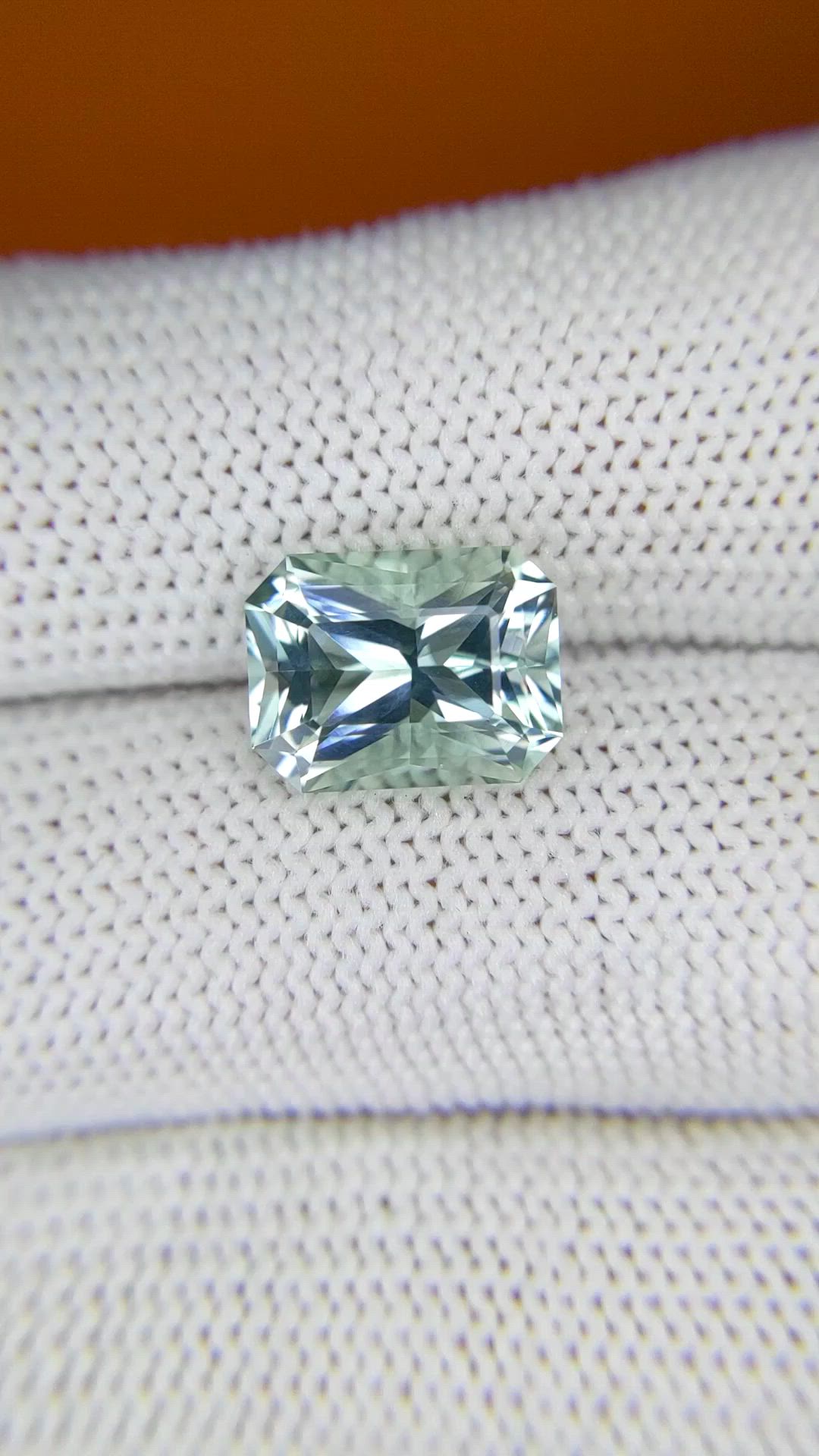 3.39 Ct. Bluish Green Aquamarine from Madagascar Size Video
