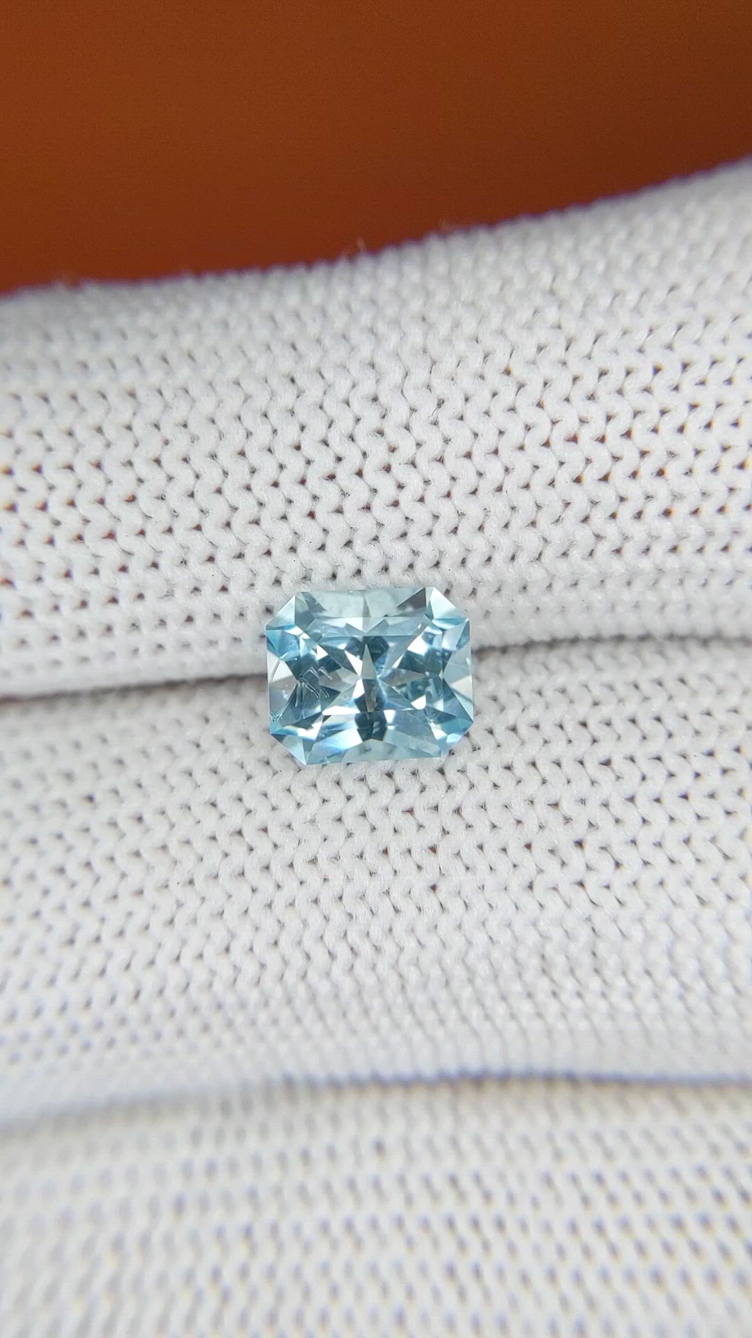 1.32 Ct. Blue Aquamarine from Madagascar Size Video