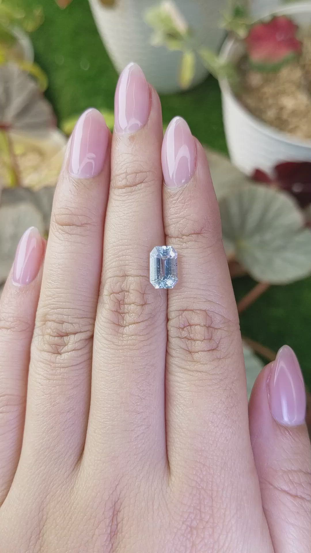 1.63 Ct. Blue Aquamarine from Madagascar Size Video