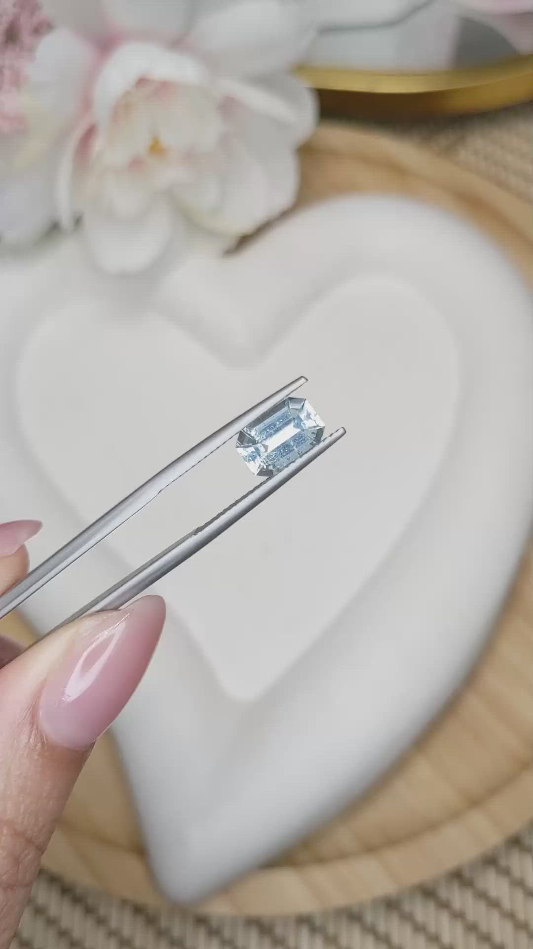 1.63 Ct. Blue Aquamarine from Madagascar Size Video