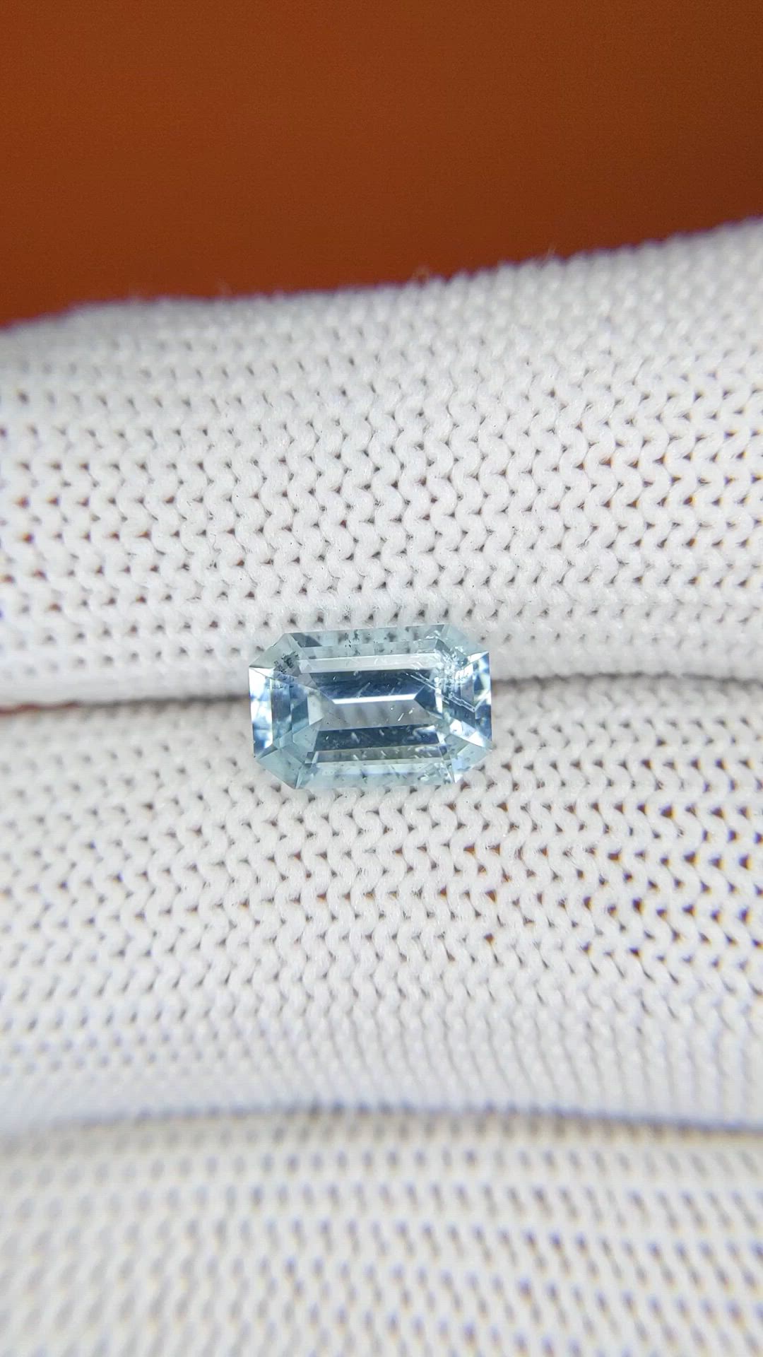 1.63 Ct. Blue Aquamarine from Madagascar Size Video